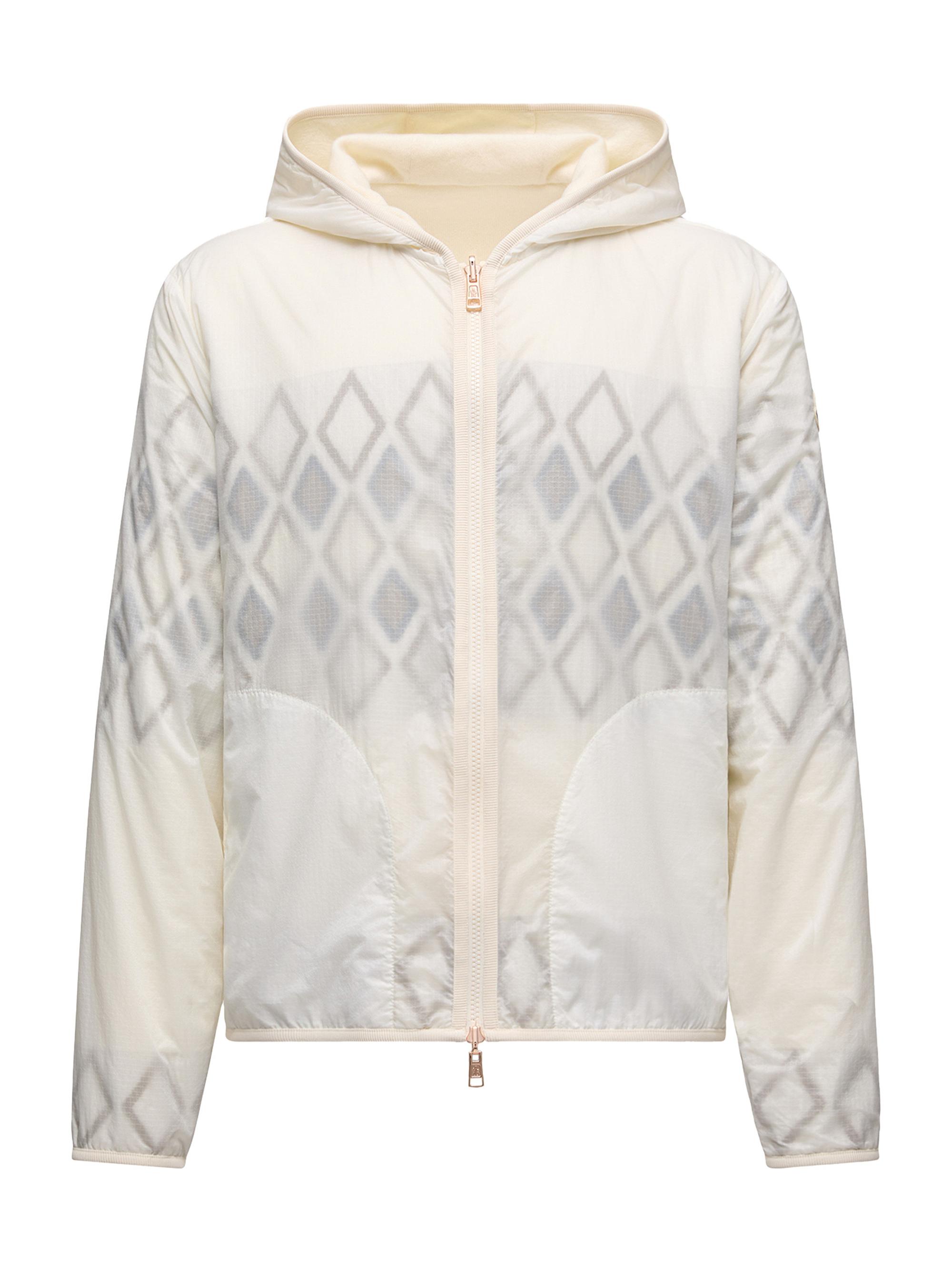Moncler Men's Hoodie in Wool - White Green