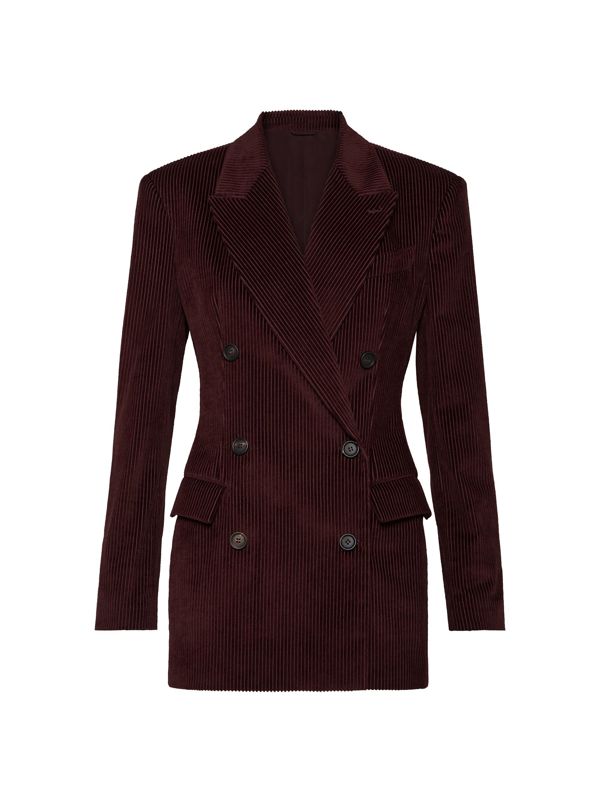 Brunello Cucinelli Women's Cotton Corduroy Blazer - Burgundy