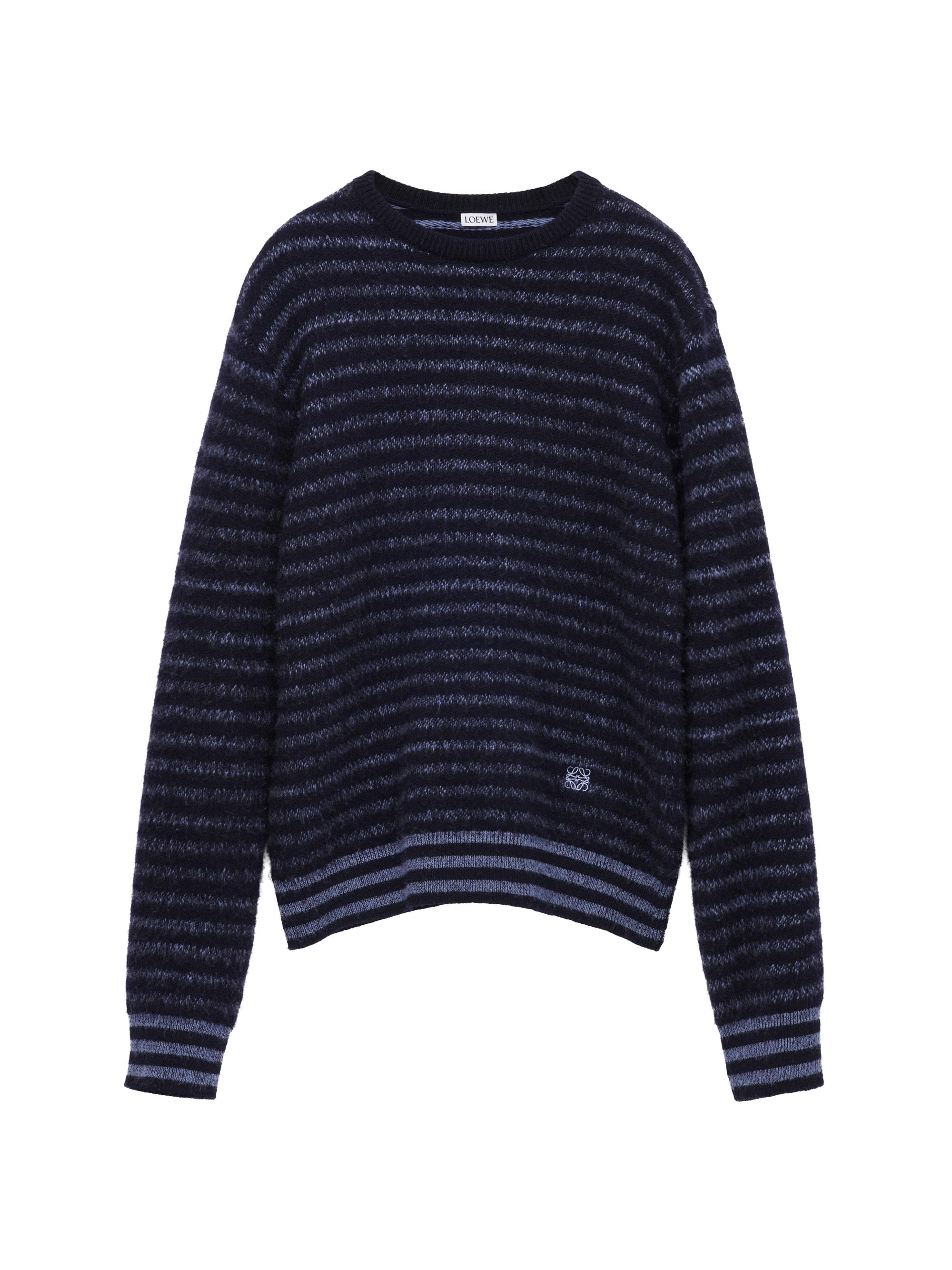 LOEWE Men's Wool-Blend Crewneck Sweater - Dark Navy