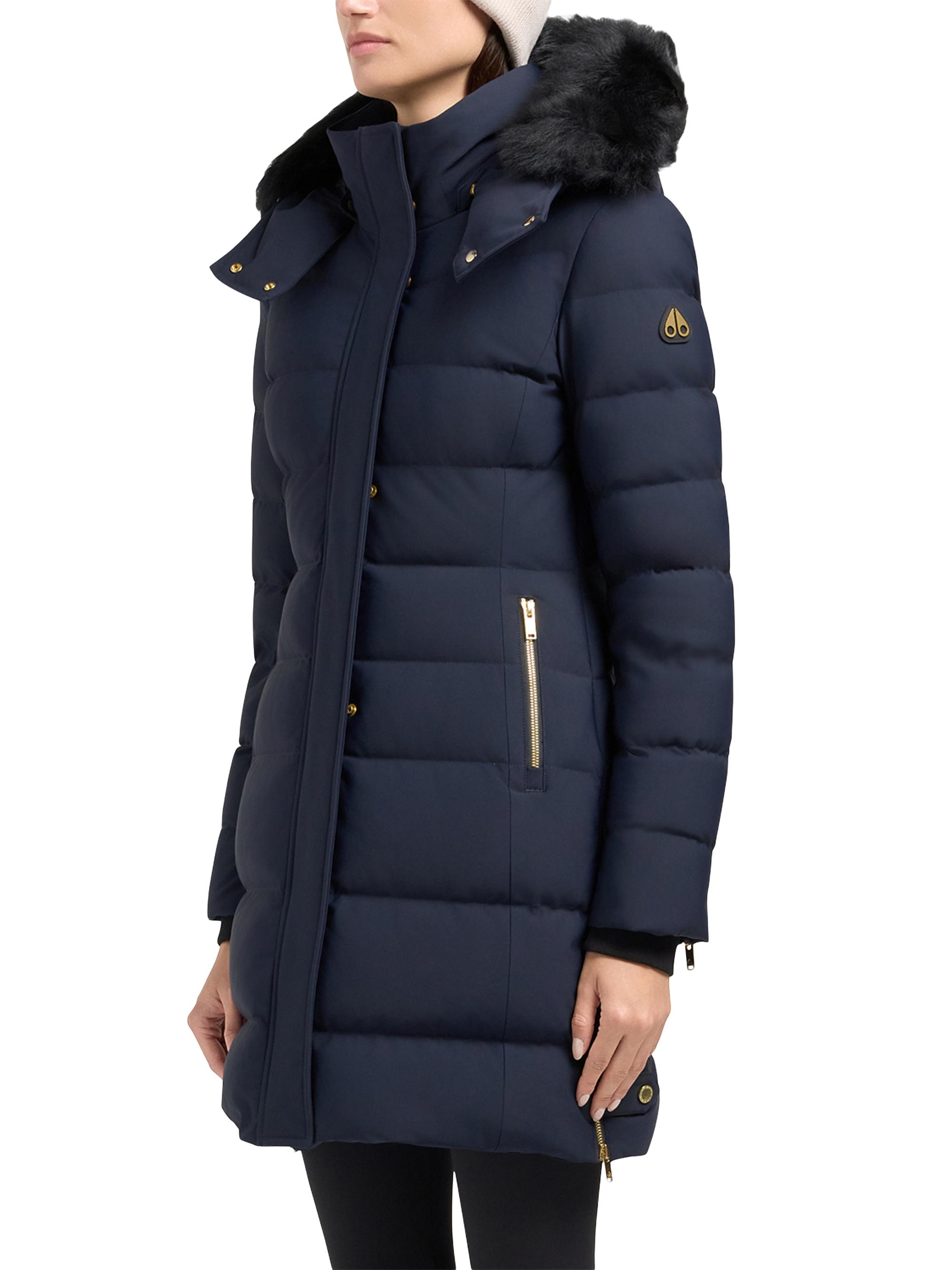 Moose Knuckles Women's Nyluxe Watershed Down Parka - Navy Black | Thumbnail 3