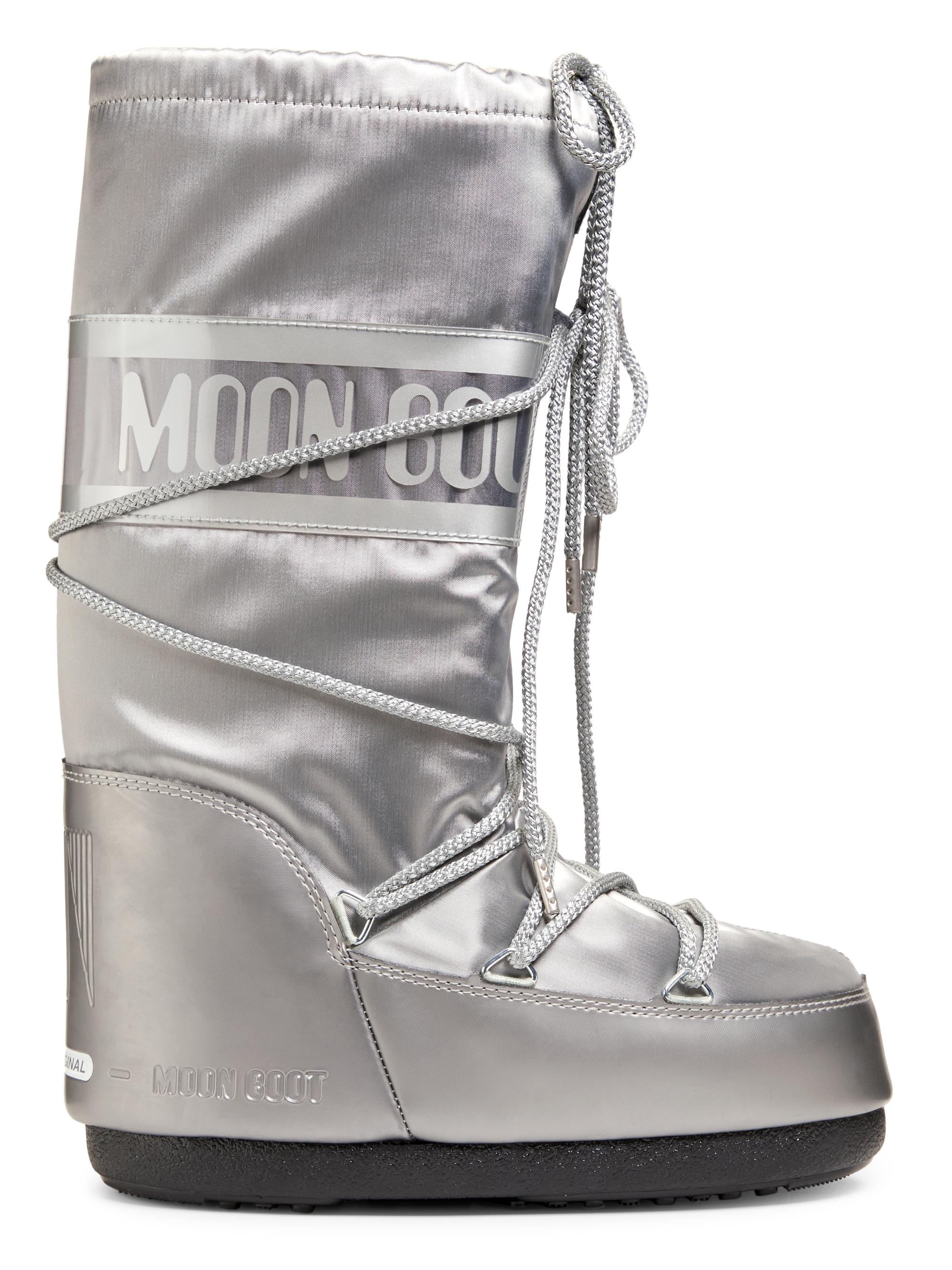 Moon Boot Men's Unisex Core Icon Glance Snow Boots - Silver