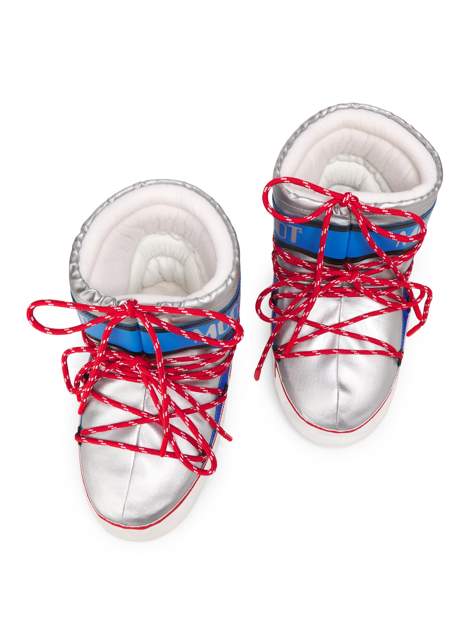 Moon Boot MB Icon Metallic Logo Boots | Saks Fifth Avenue