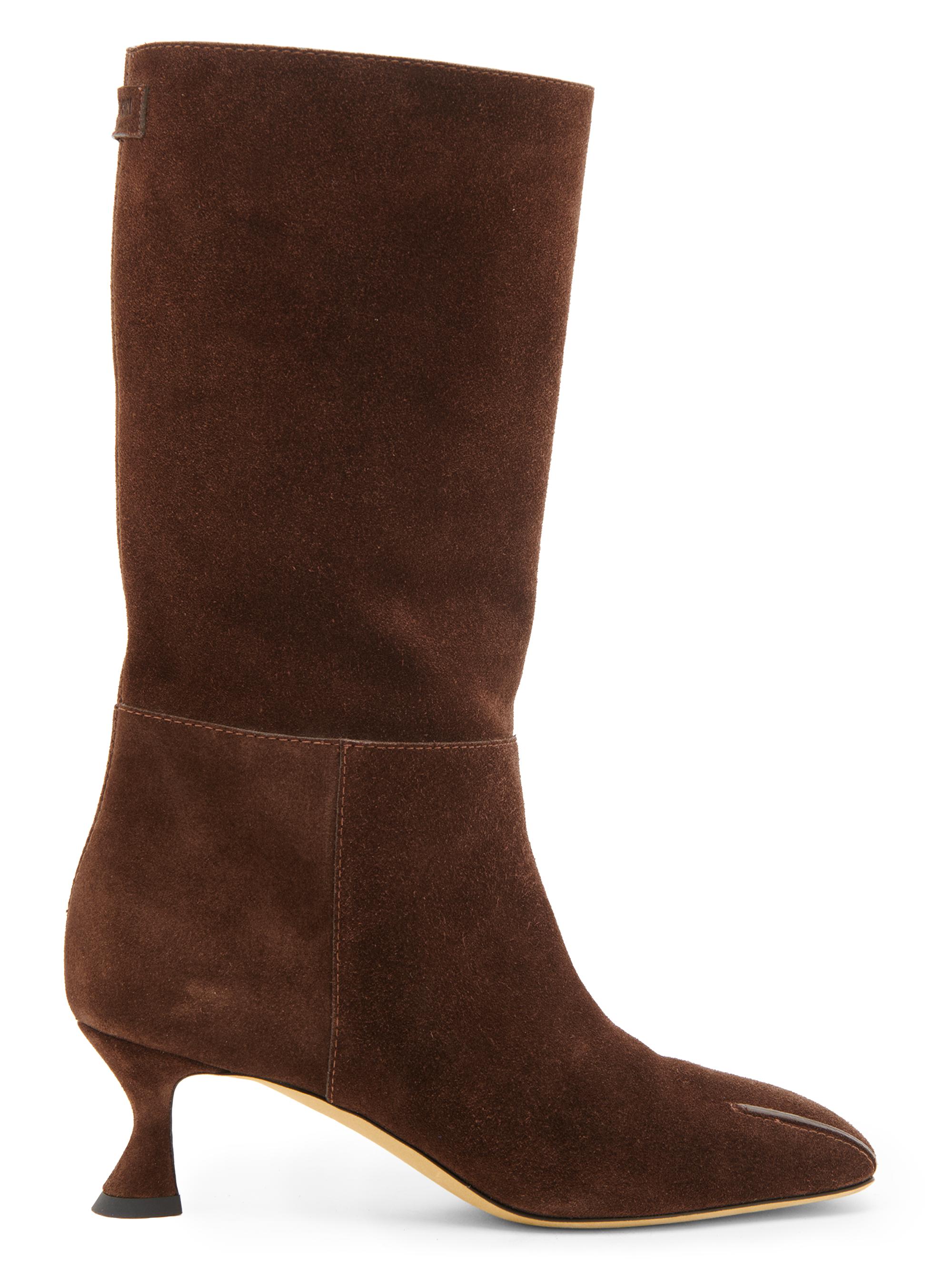 Moschino Women's 55MM Suede Boots - Chocolate