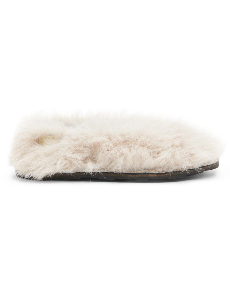 Moschino Women's Faux-fur Ballet Flats In White