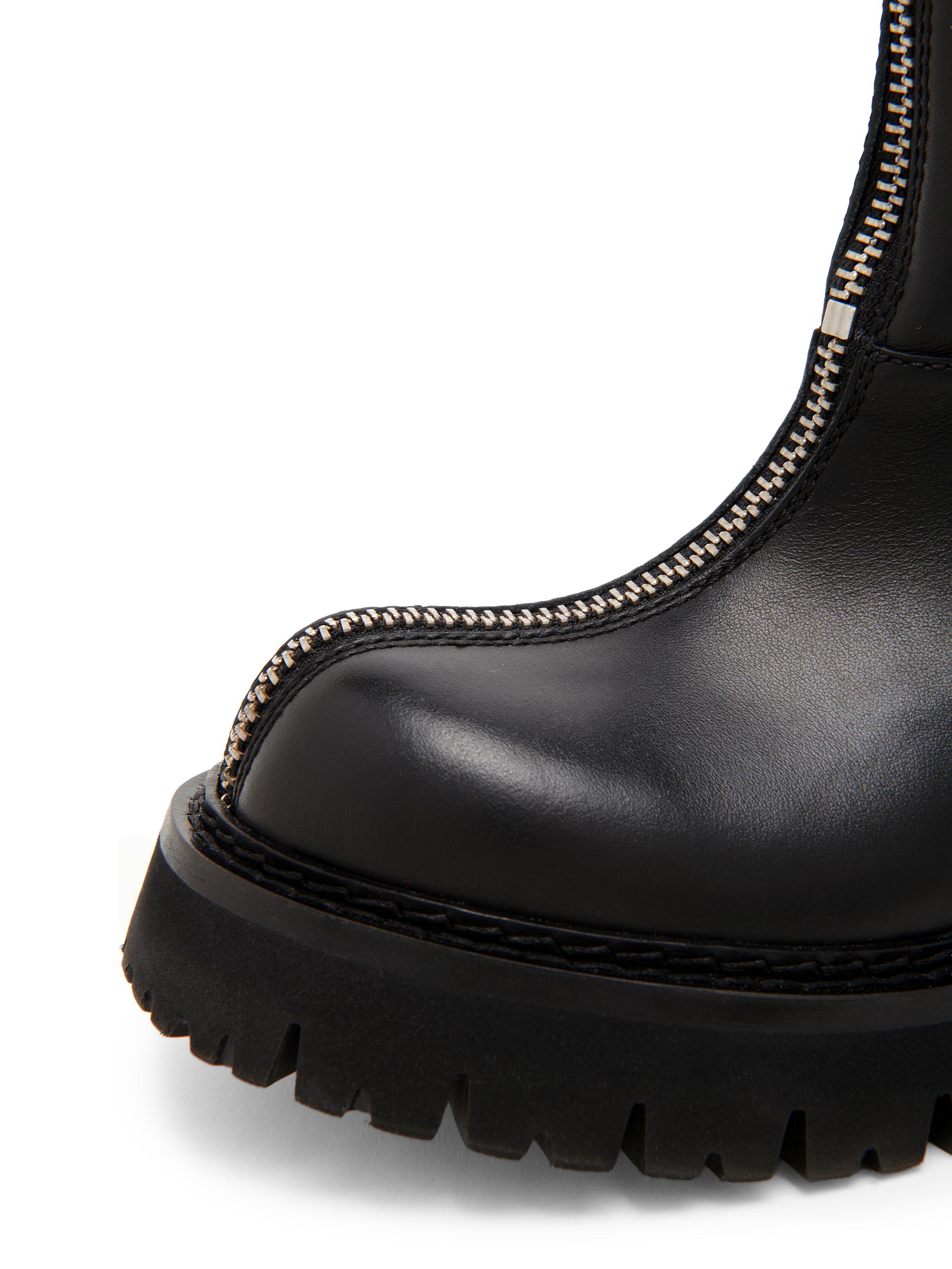 Moschino 40MM Zip-Front Leather Boots | Saks Fifth Avenue
