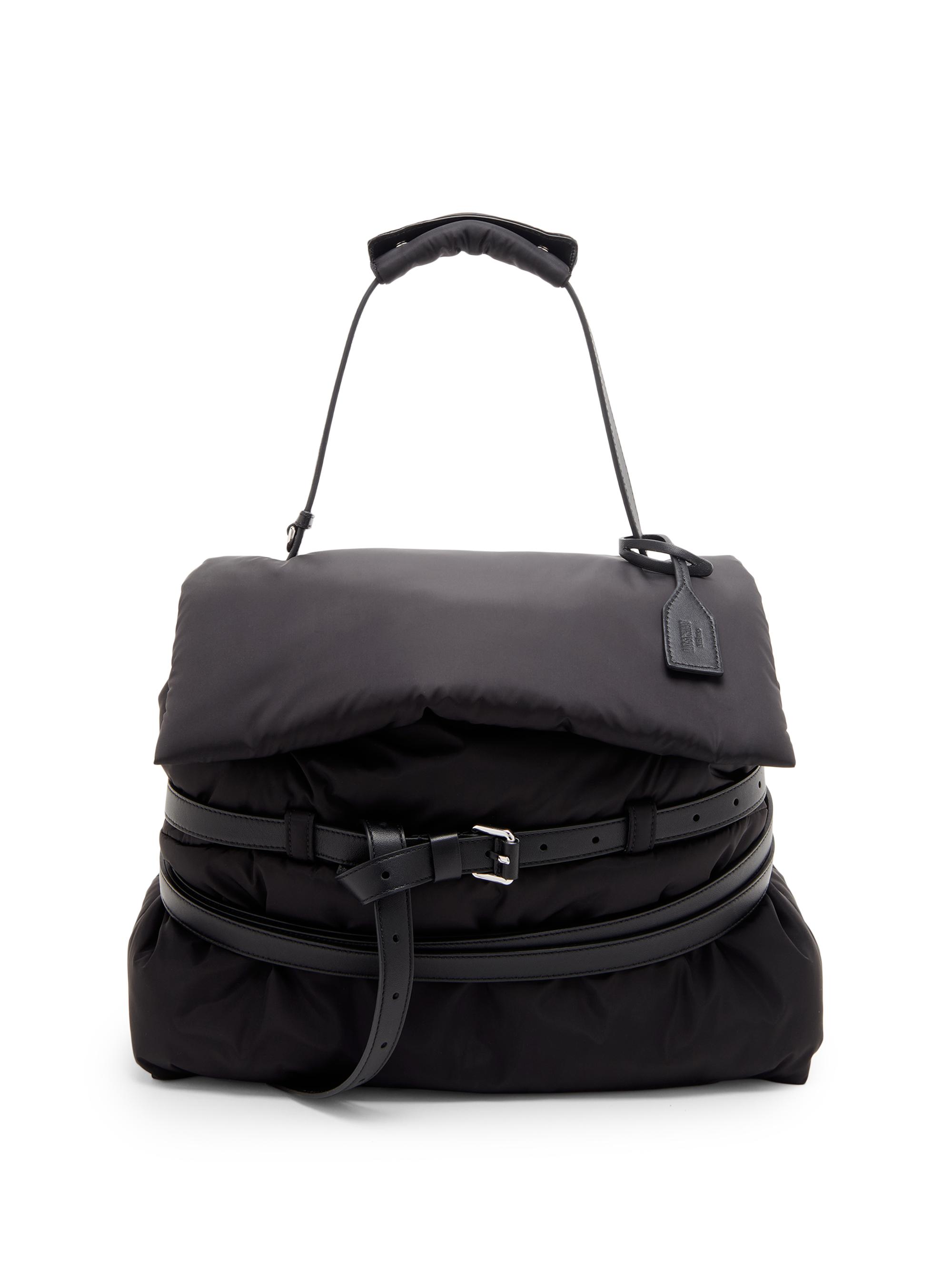 Moschino Women's  Tie Me Puffer Top Handle Bag - Black