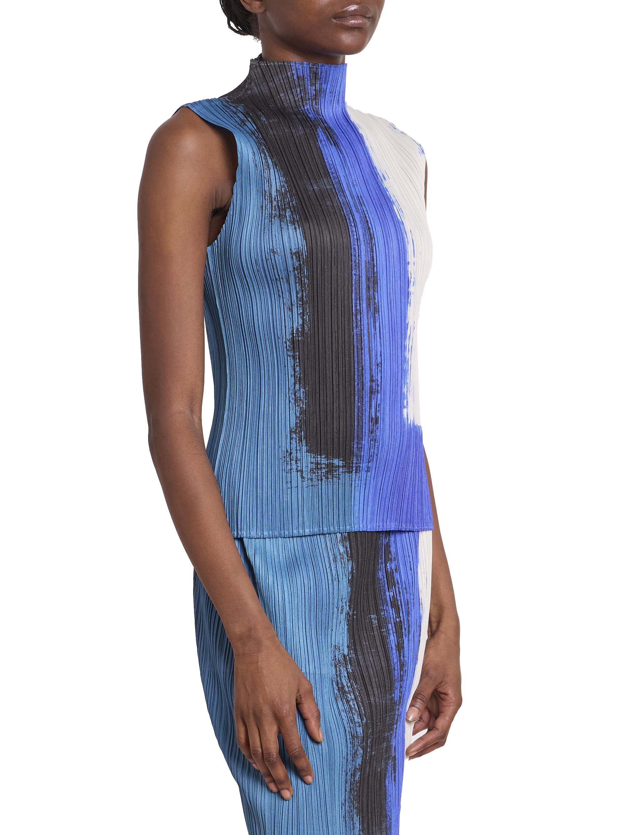 Pleats Please Issey Miyake Jump Pleated Colorblocked Top | Saks