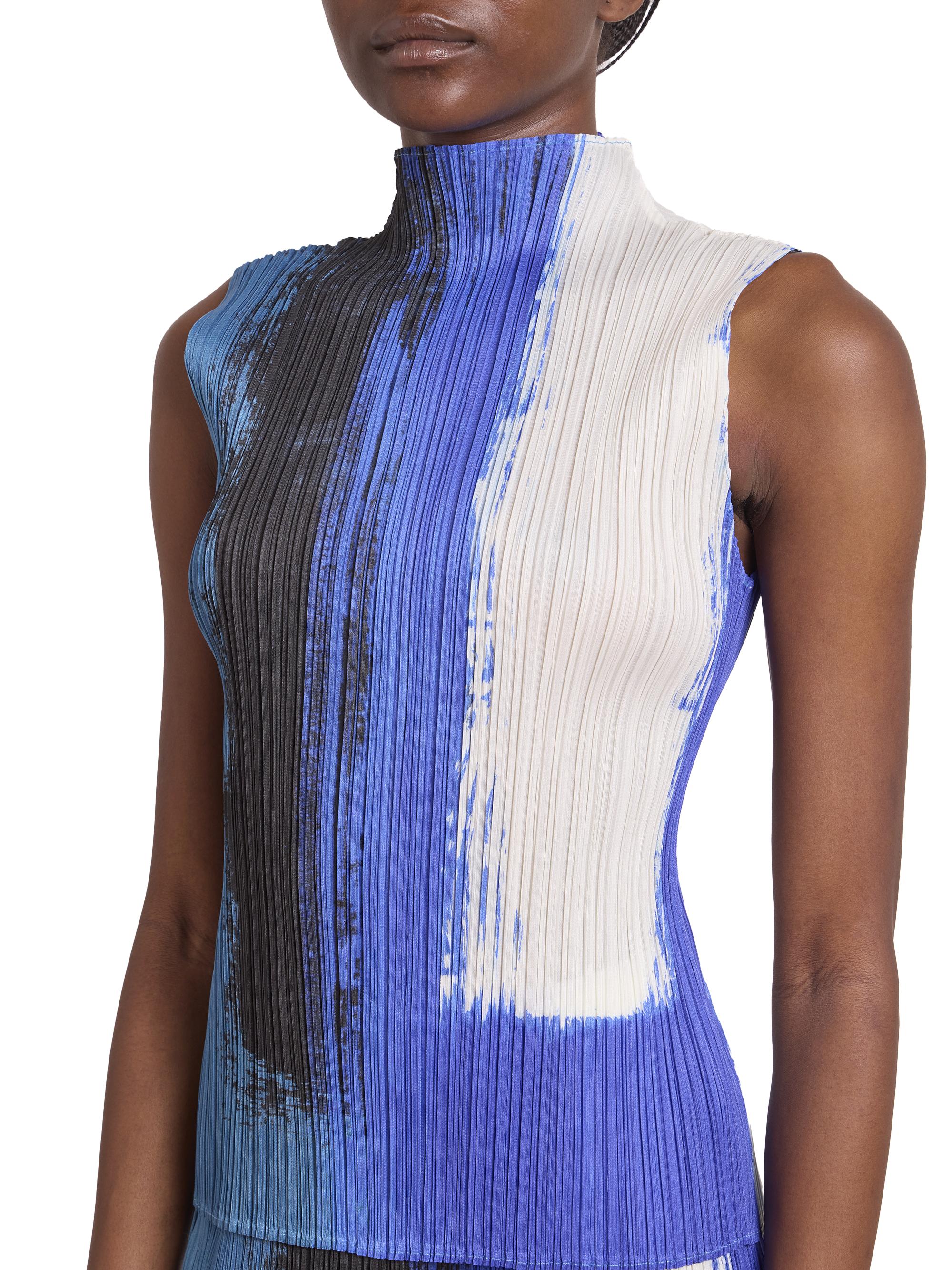 Pleats Please Issey Miyake Jump Pleated Colorblocked Top | Saks