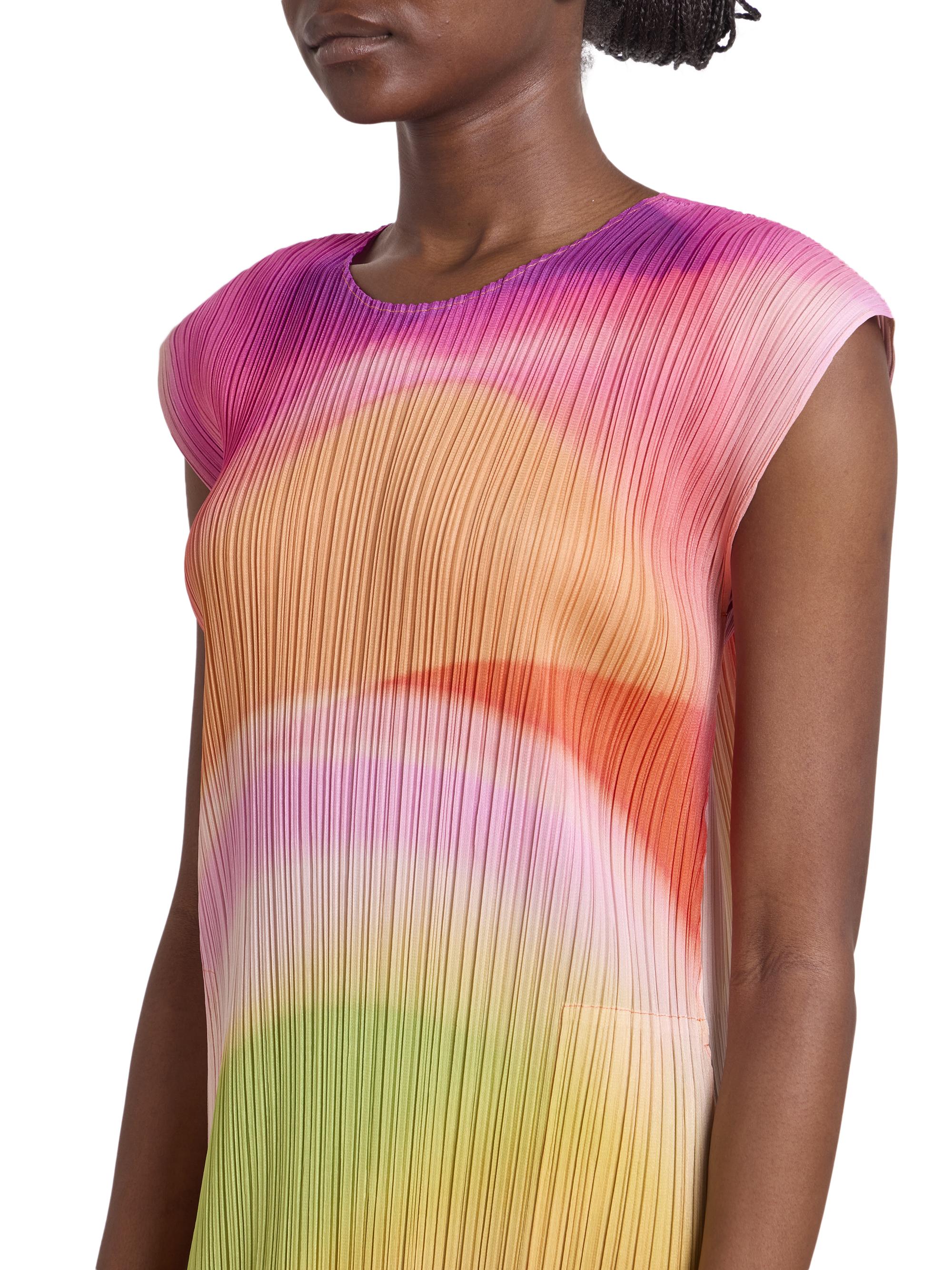 Pleats Please Issey Miyake Groove Pleated Ombré Midi-Dress | Saks