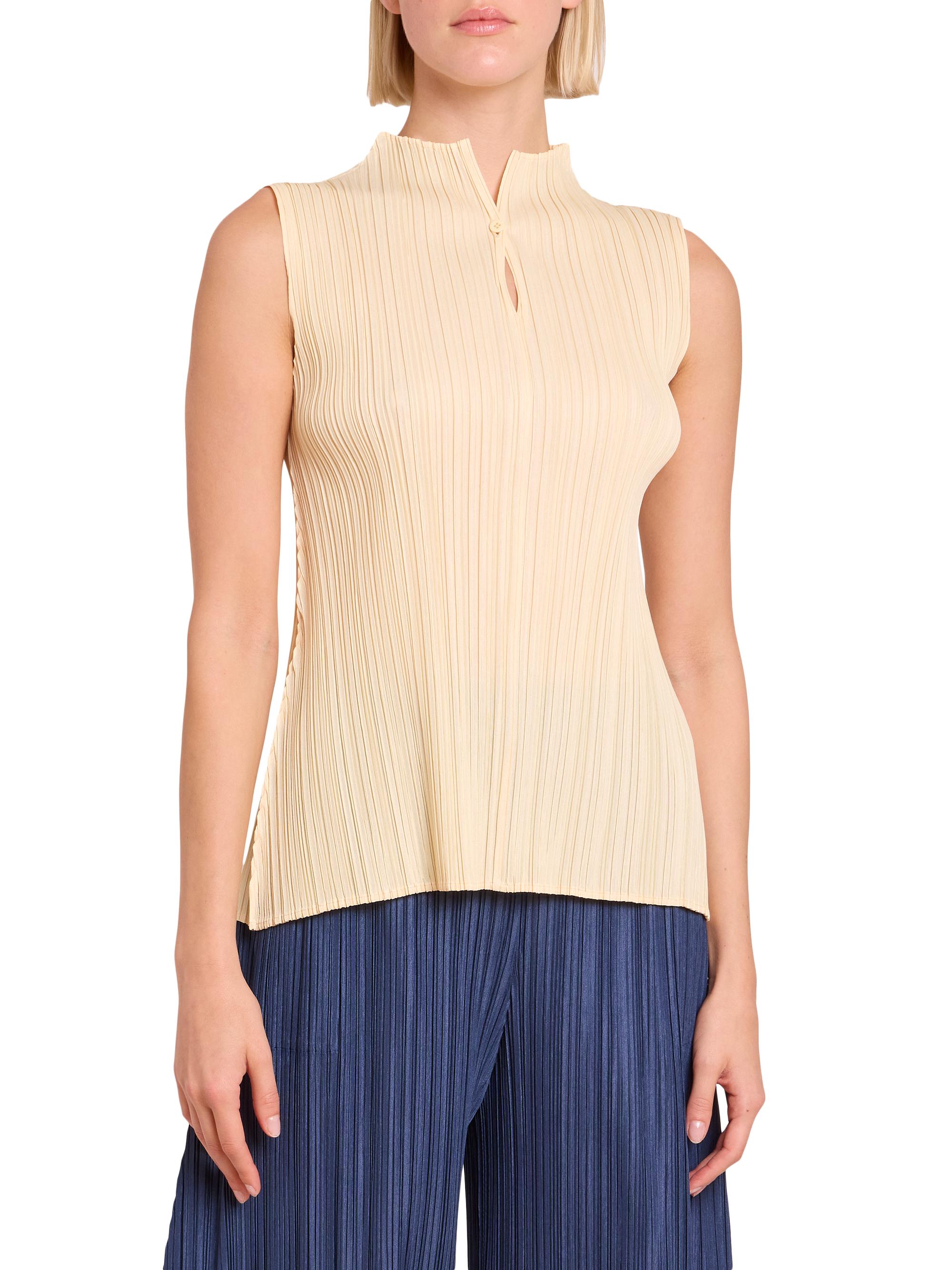 Pleats Please Issey Miyake Mellow Pleated Sleeveless Top | Saks