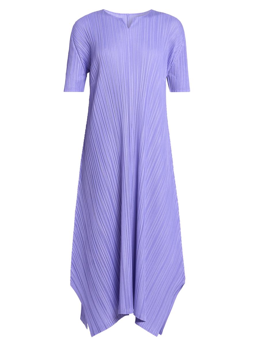こ*こ様 pleats please MELLOW ワンピース　サイズ4 Pleats Please Issey Miyake Mellow Pleated Handkerchief Midi-Dress