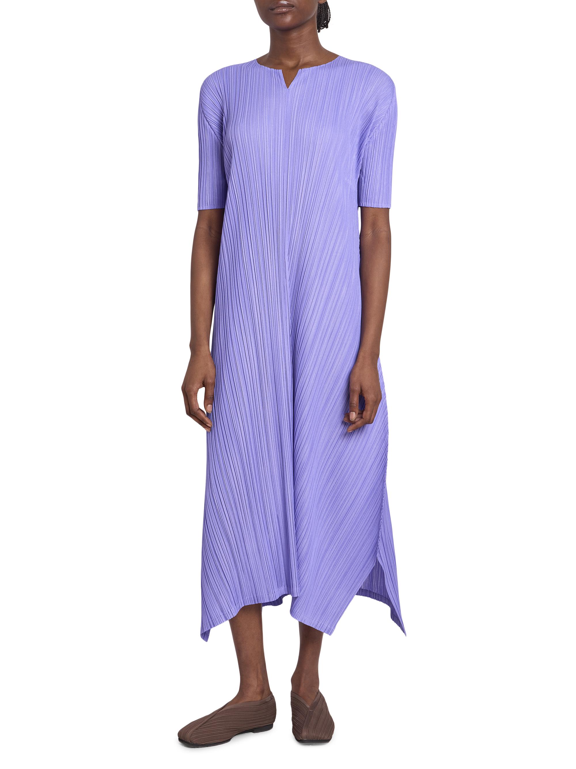 Pleats Please Issey Miyake Mellow Pleated Handkerchief Midi-Dress