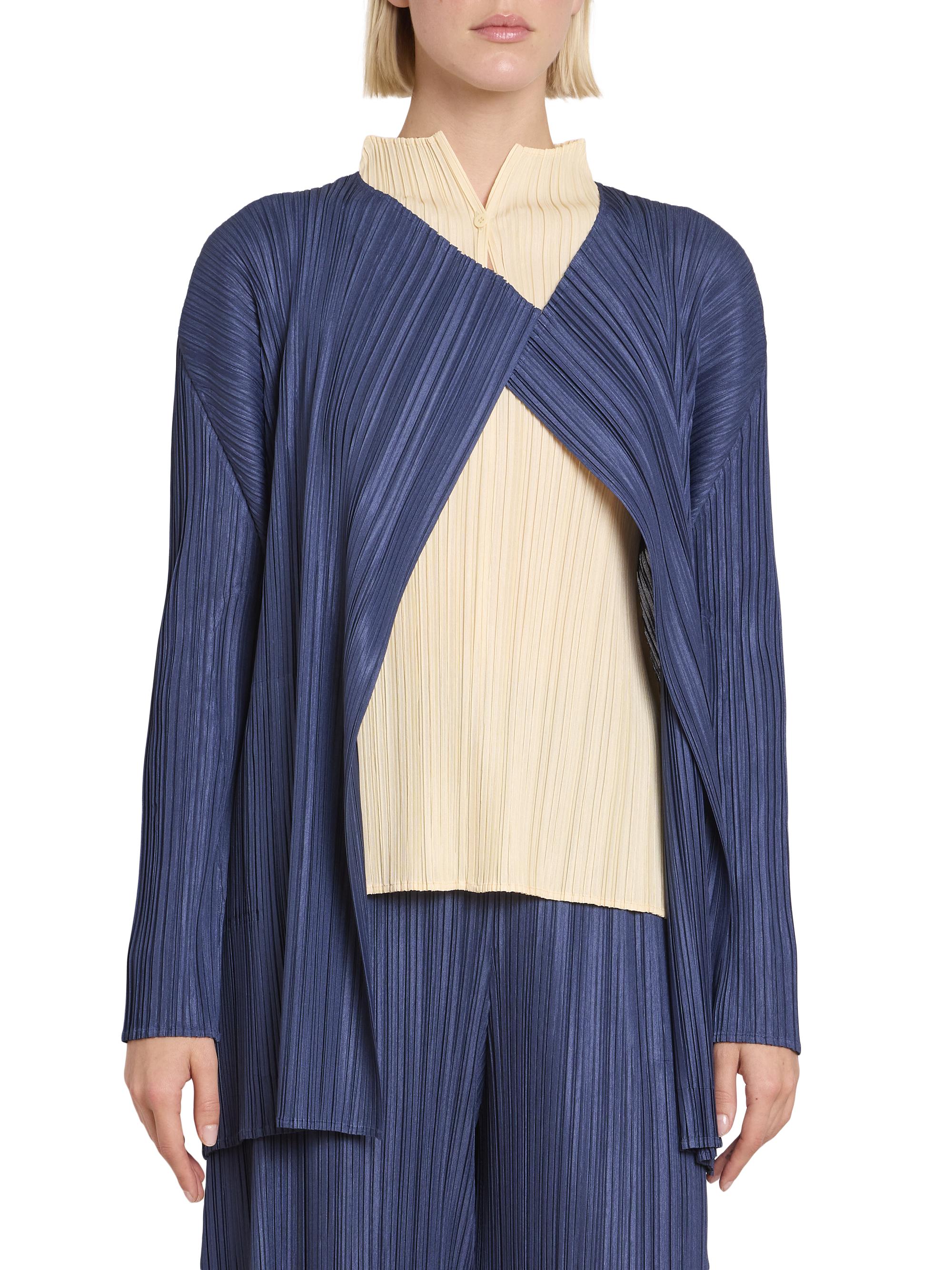 Pleats Please Issey Miyake Mellow Pleated Open-Front Coat | Saks