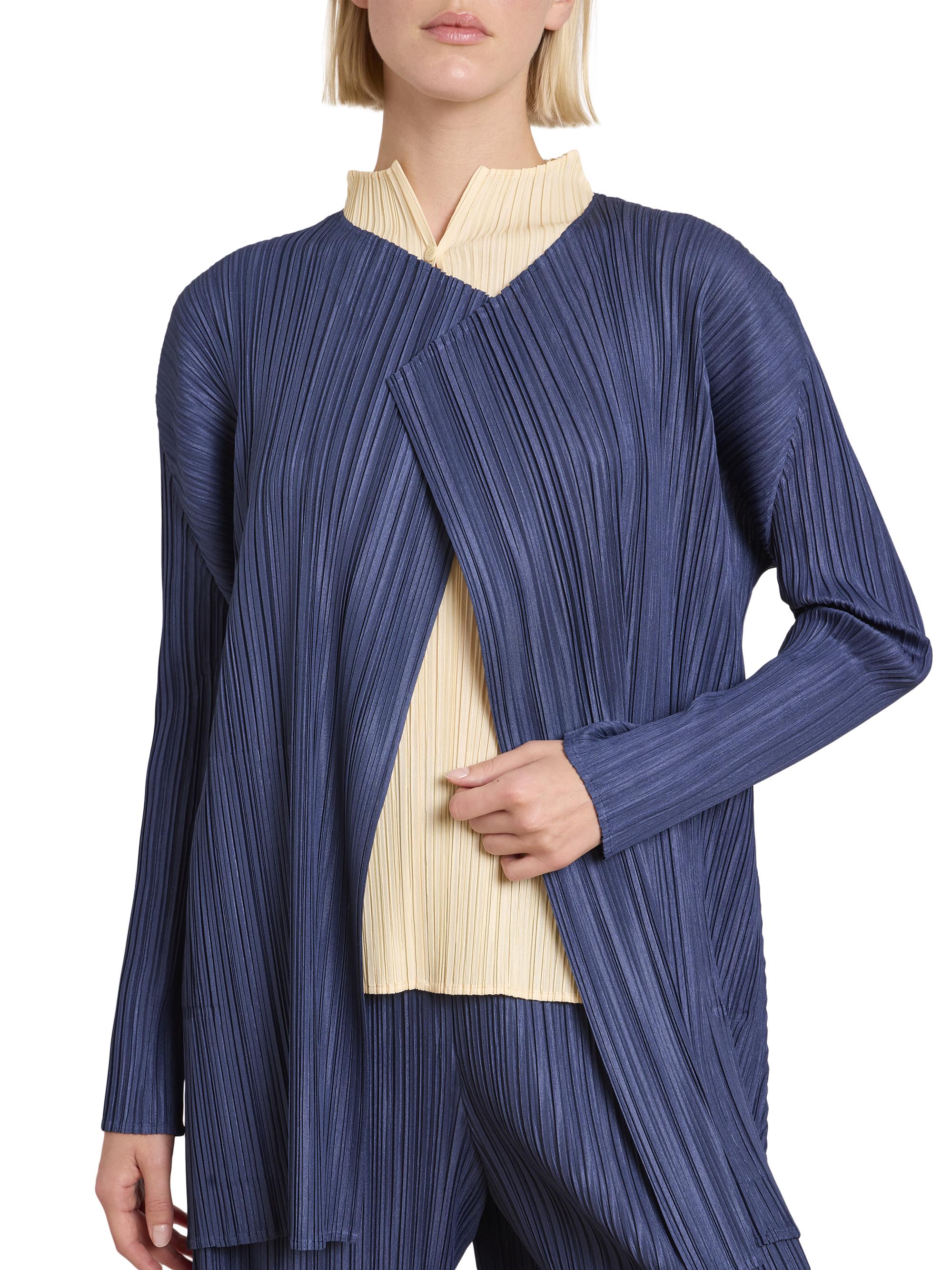 Pleats Please Issey Miyake Mellow Pleated Open-Front Coat | Saks