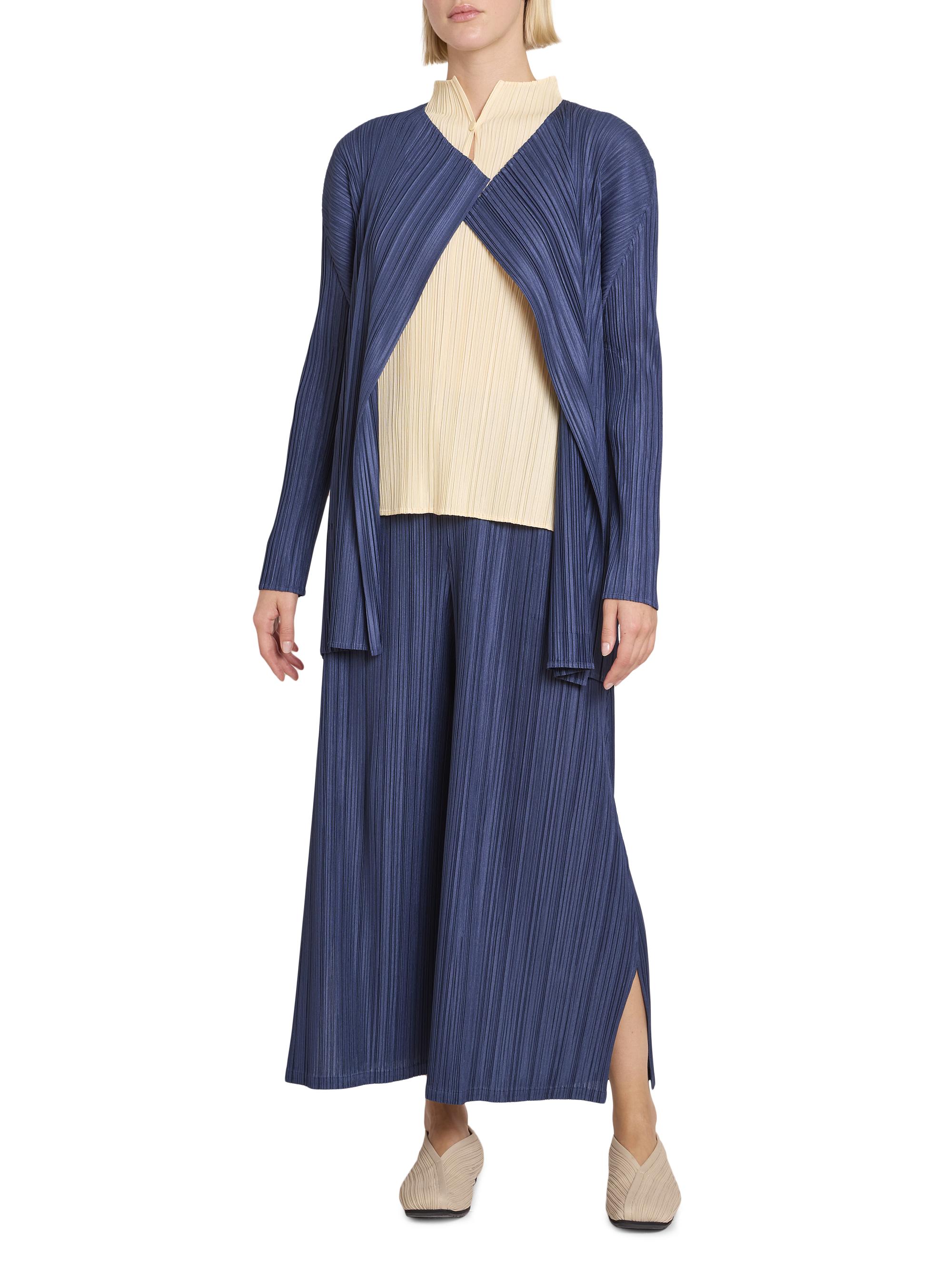 Pleats Please Issey Miyake Mellow Pleated Open-Front Coat | Saks