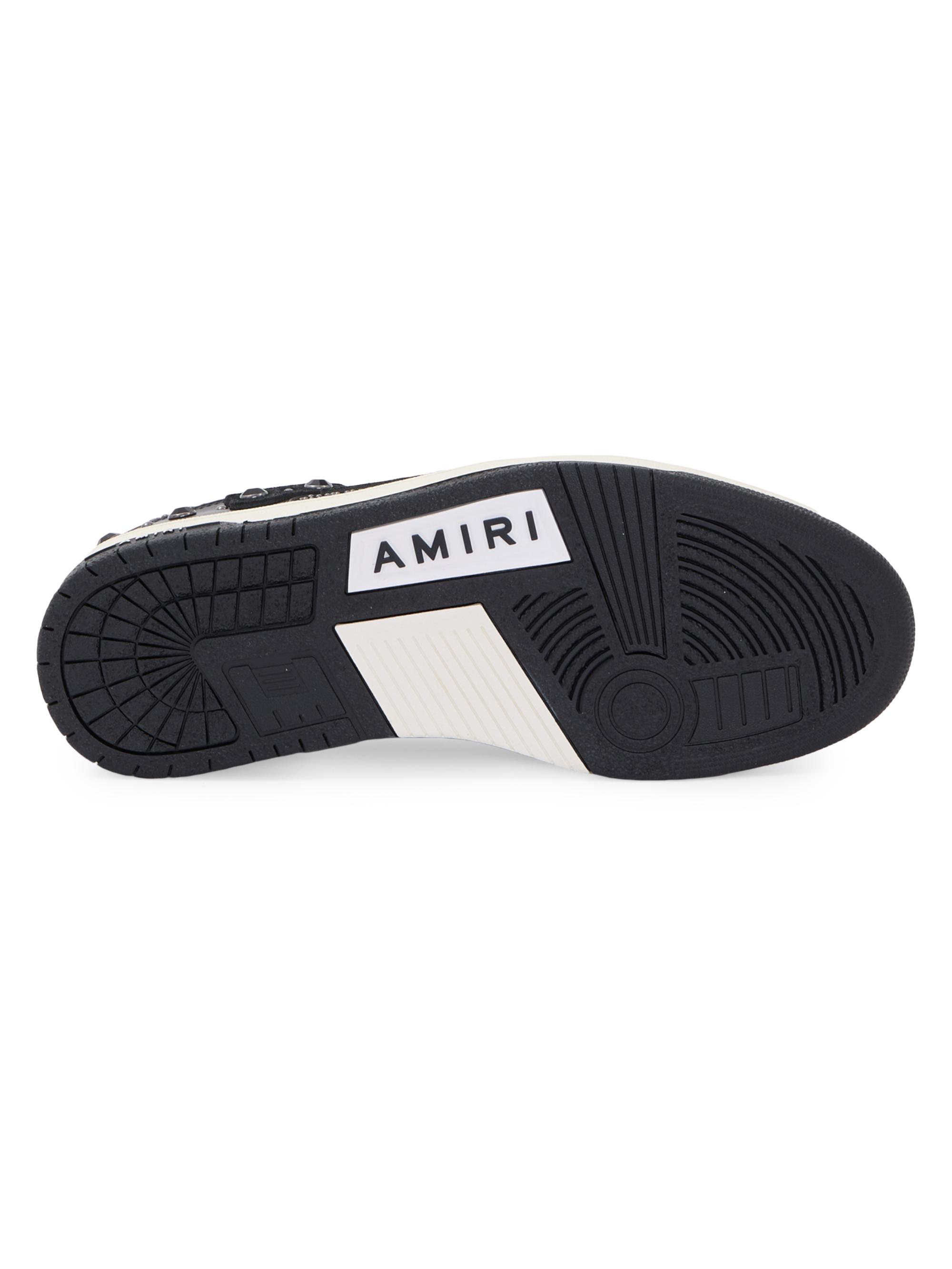 Amiri Crystal-Studded Skel Top Leather Sneakers | Saks Fifth Avenue