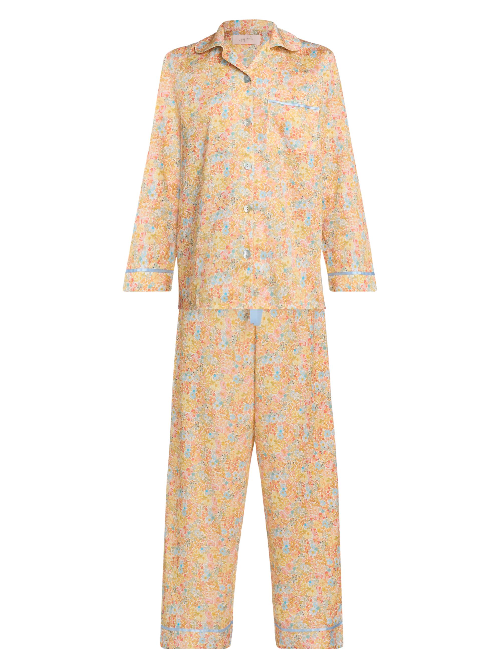 Papinelle Women's Carly Floral Pajamas - Honey Yellow