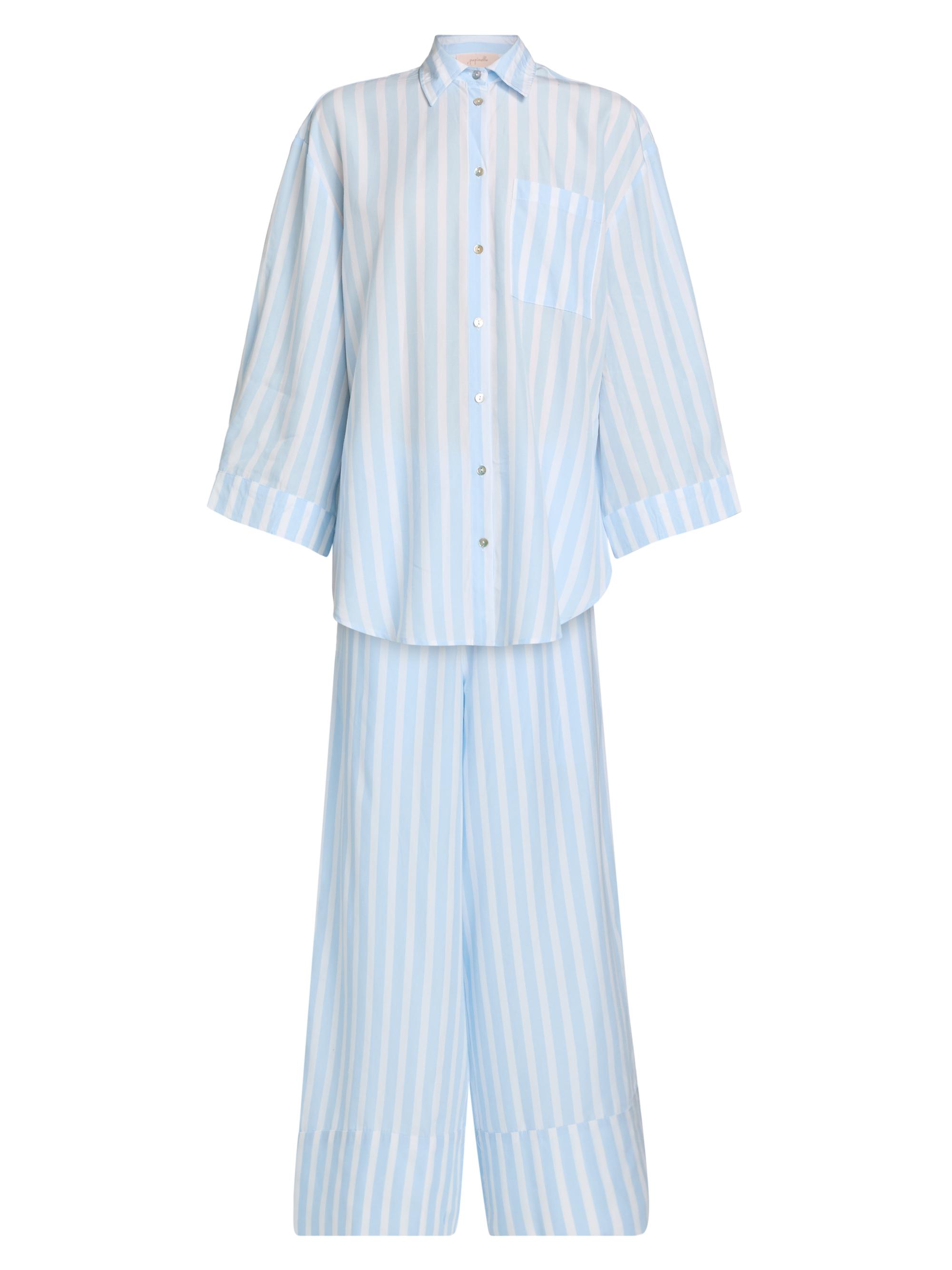 Papinelle Women's Amelie Oversized Pajamas - Clear Sky | Thumbnail 8