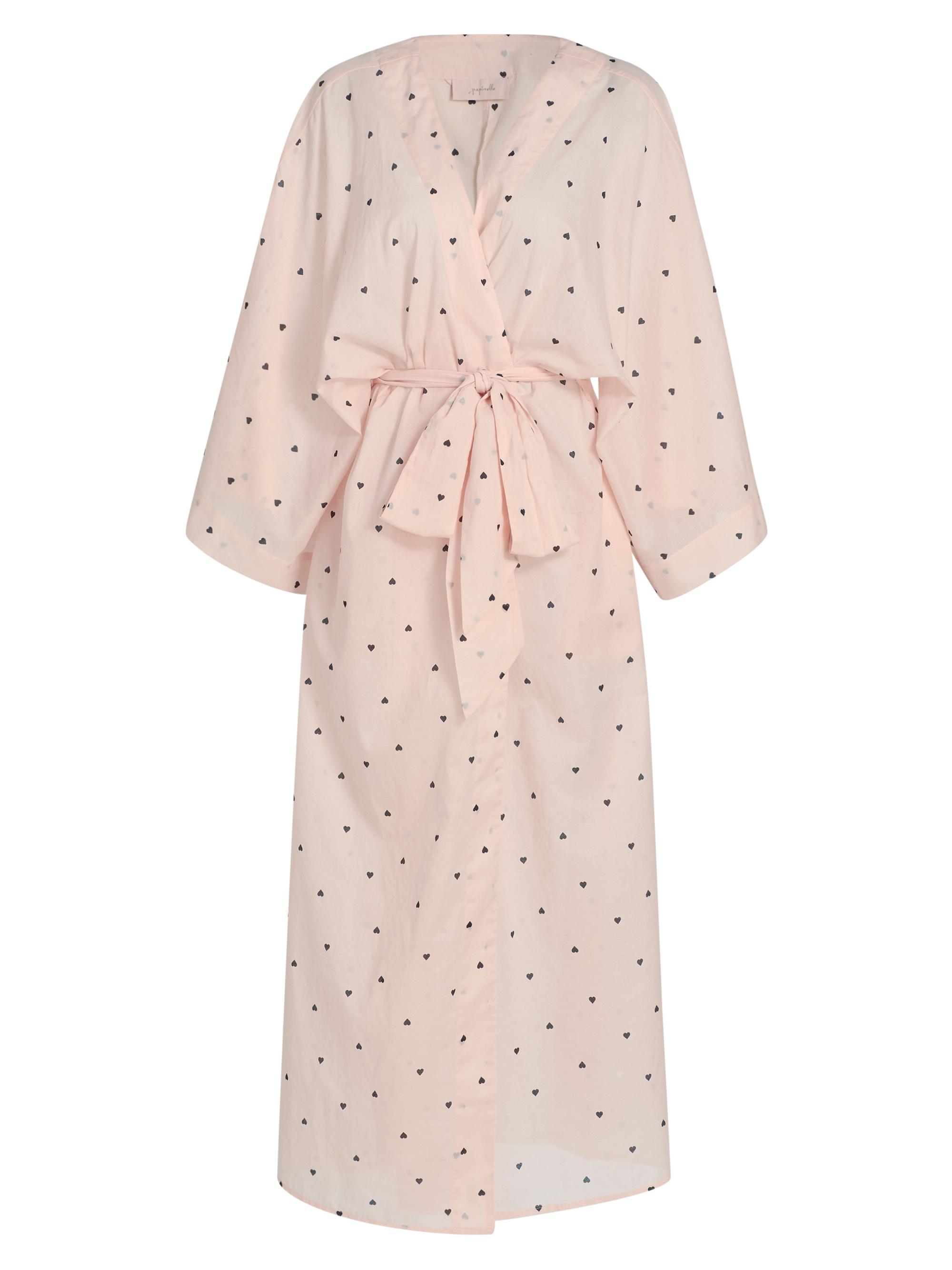 Papinelle Women's Hearts Cotton Maxi Robe - Rosewater