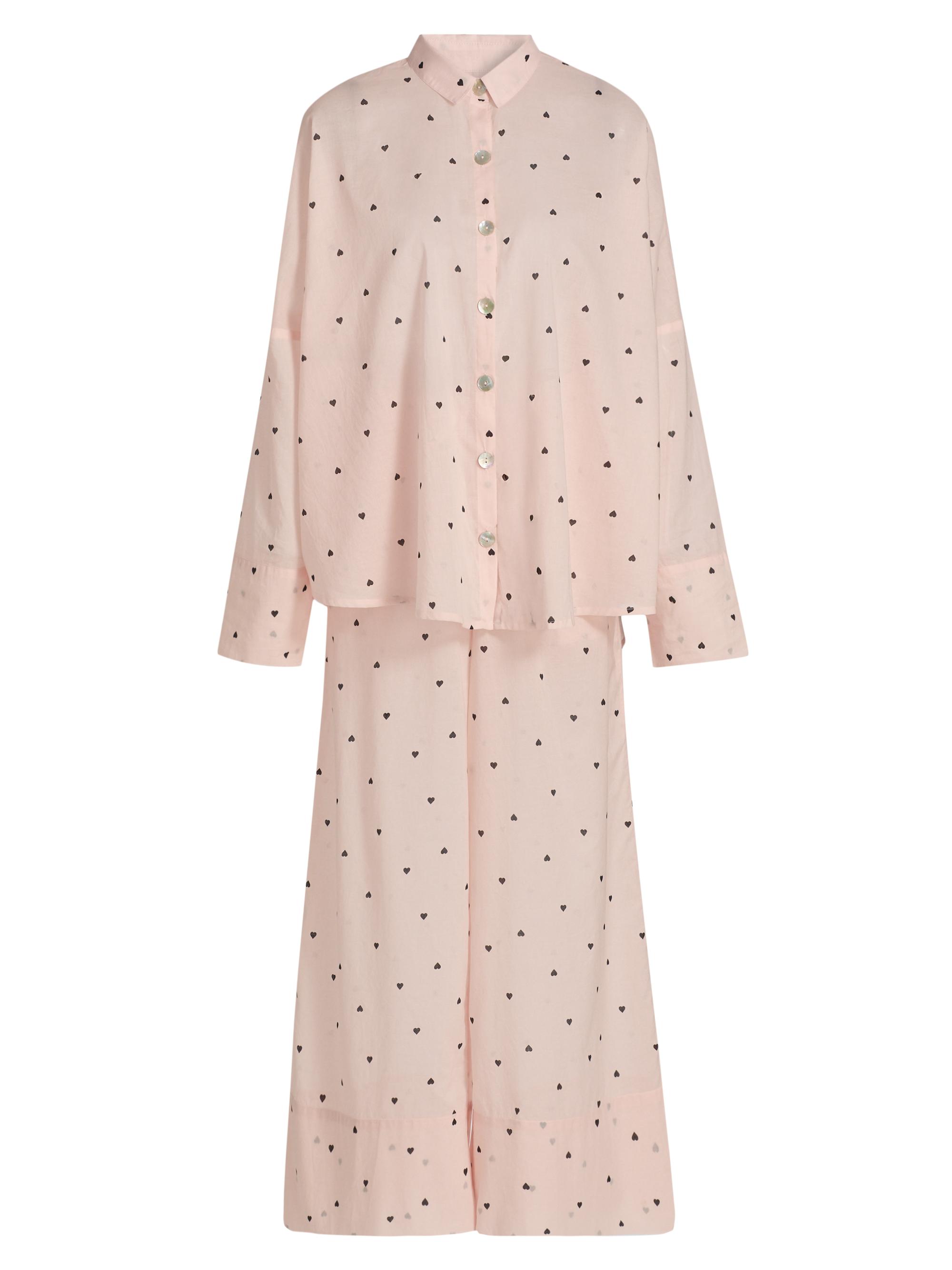 Papinelle Women's Heart Print Cotton Pajamas - Rosewater