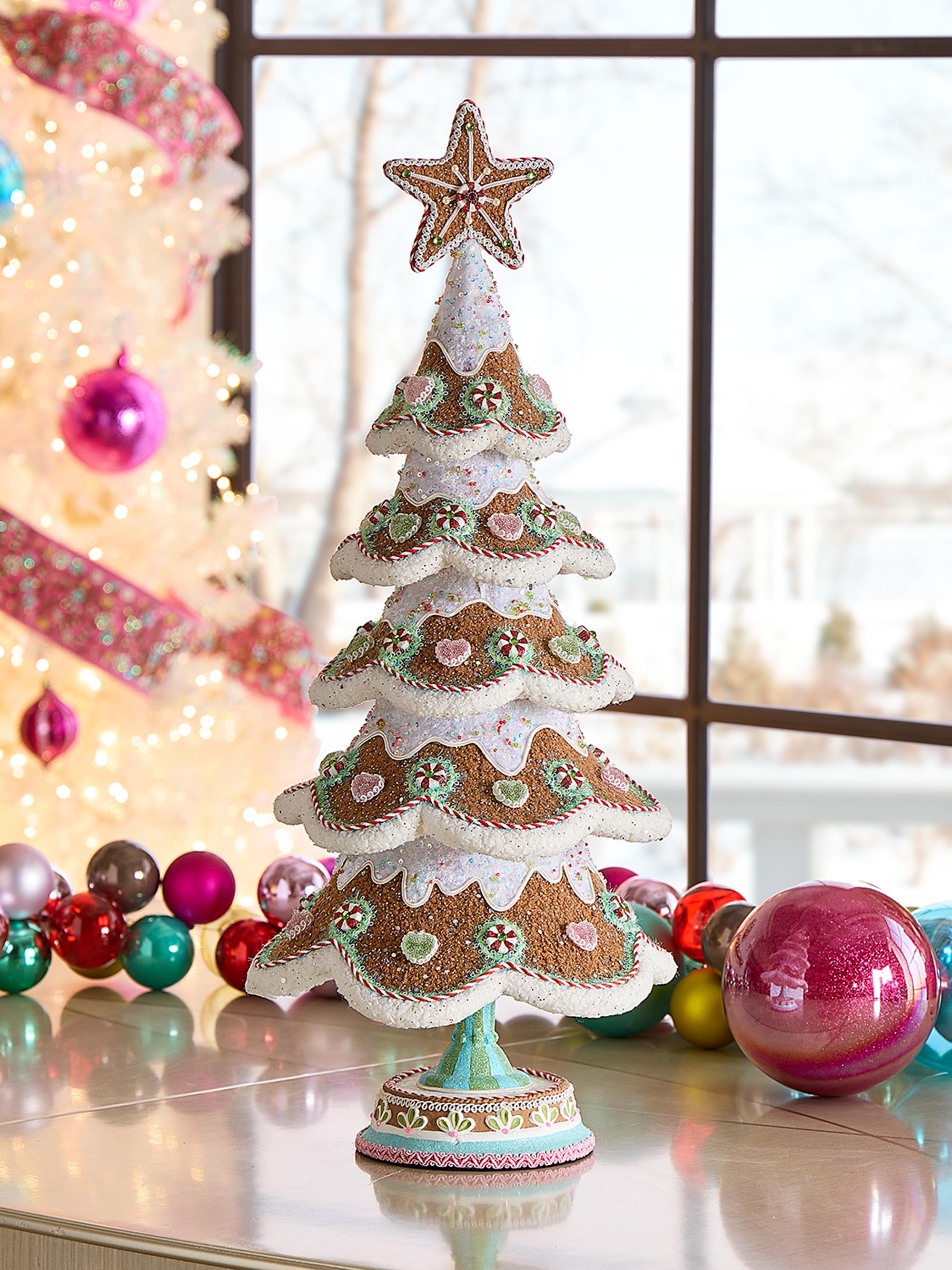 Salzburg Creations Frosted Plum Tabletop Faux Christmas Tree | Saks Fifth  Avenue, image size:2000x2667