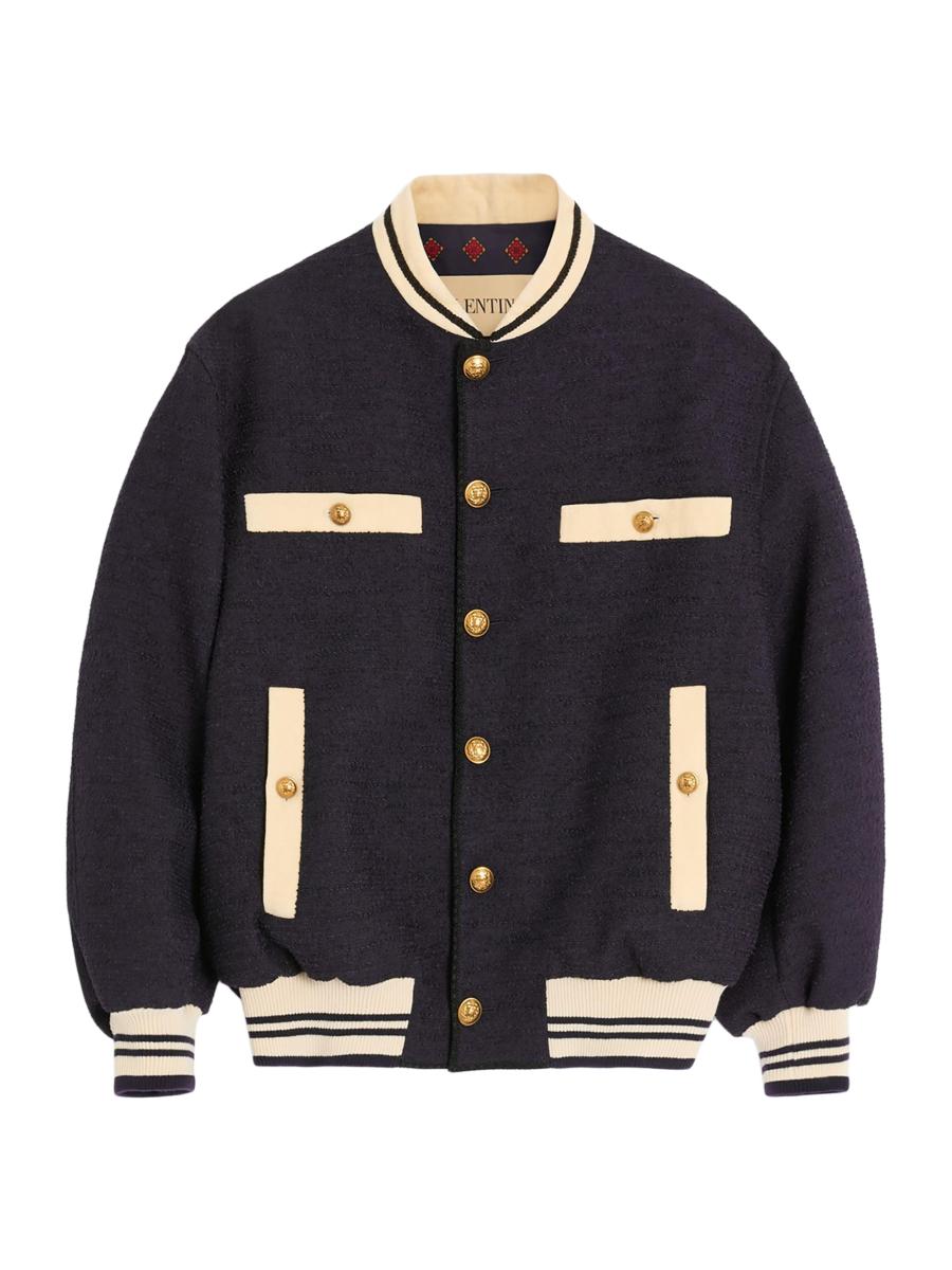 ファッションシーンで話題のこれから流行るブランド12選 Tweed Cotton Garavani Valentino Bomber Fifth Saks | Jacket ジャケット・アウター