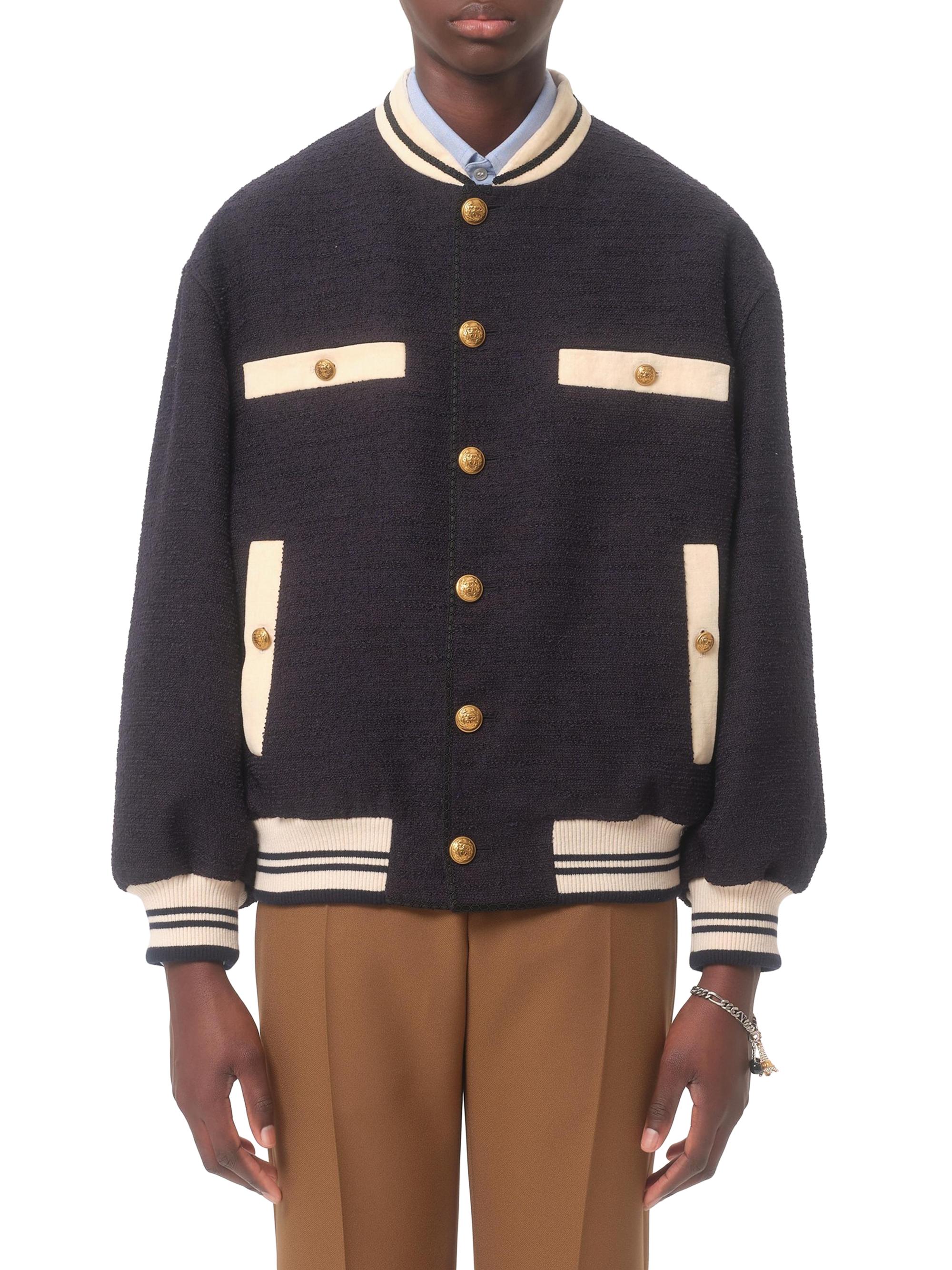 Valentino Garavani Cotton Tweed Bomber Jacket | Saks Fifth Avenue