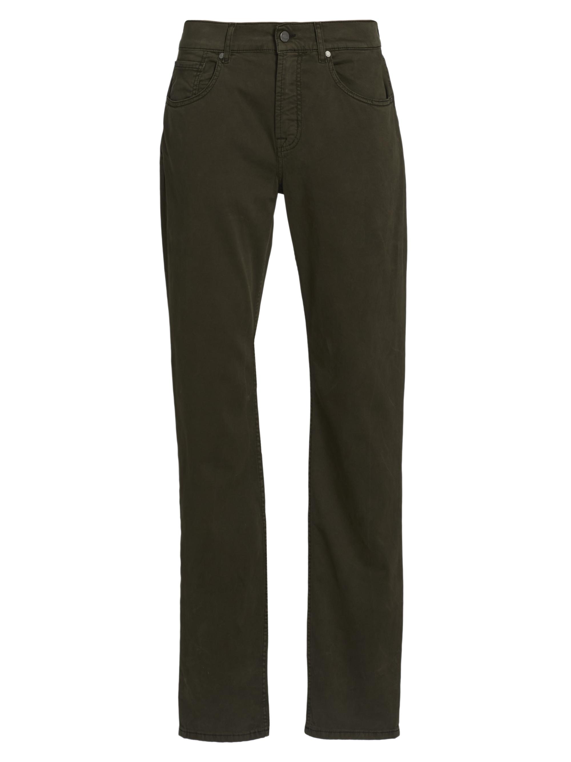 7 For All Mankind Men's The Straight Stretch-Cotton Mid-Rise Straight-Leg Jeans - Comfort Olive | Thumbnail 8