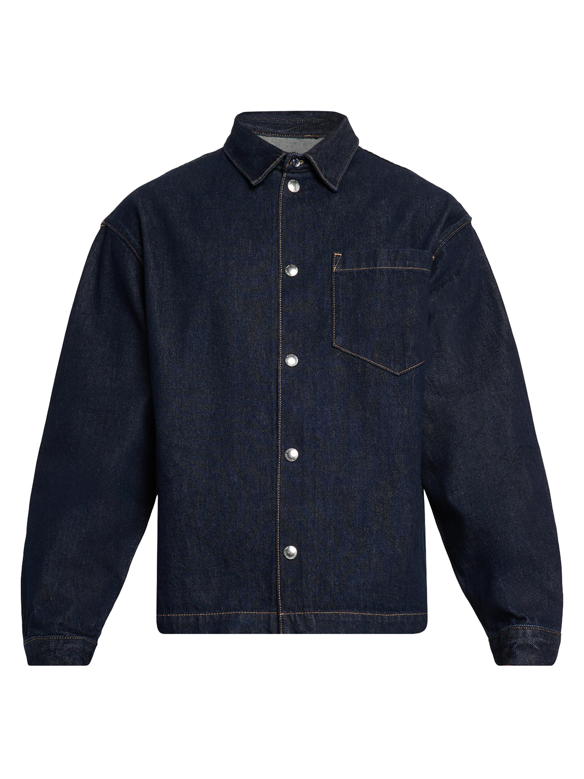 7 For All Mankind Men's Sunfaded Denim Overshirt - Origins