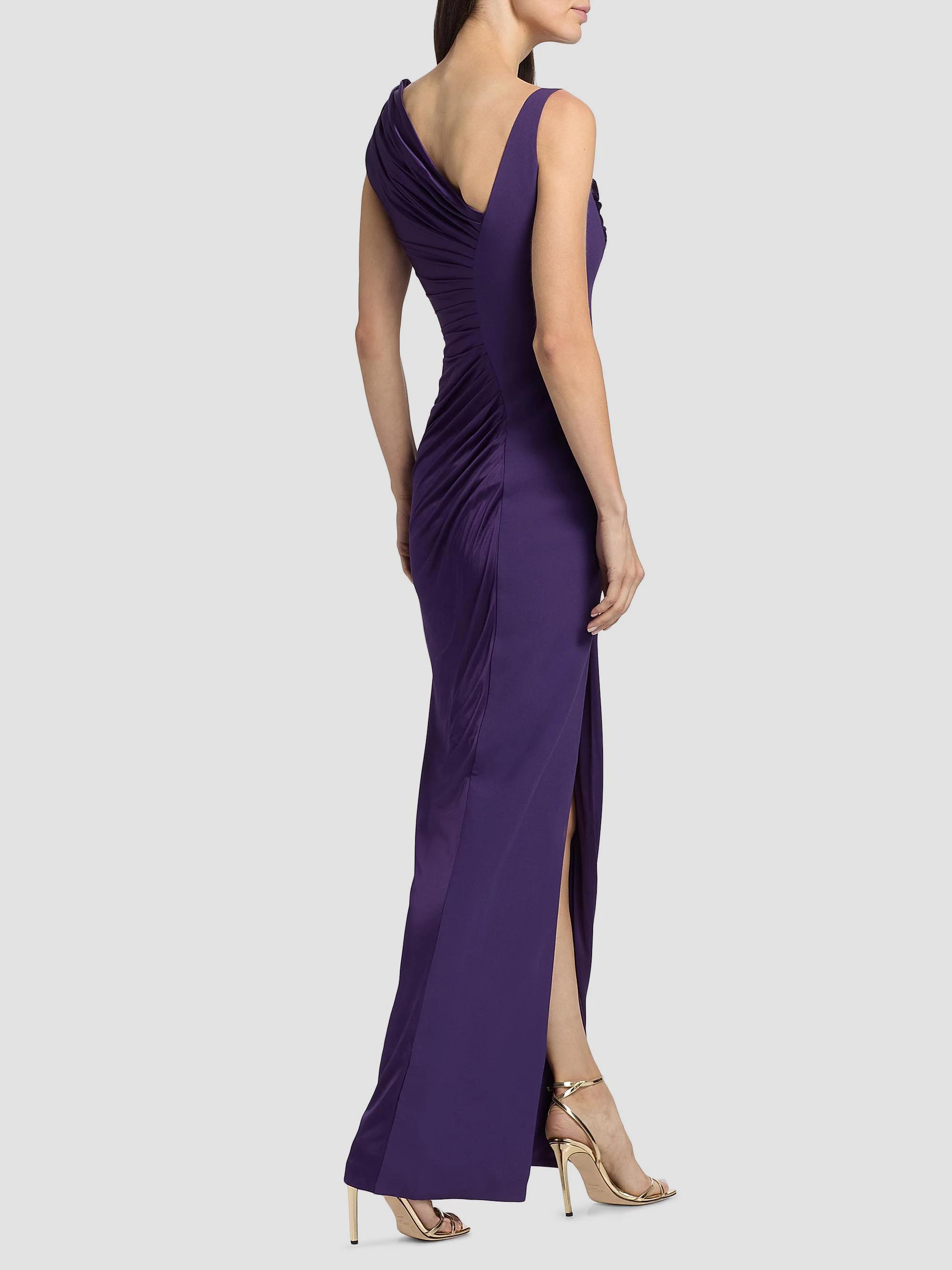 Versace Gathered Jersey Column Gown | Saks Fifth Avenue