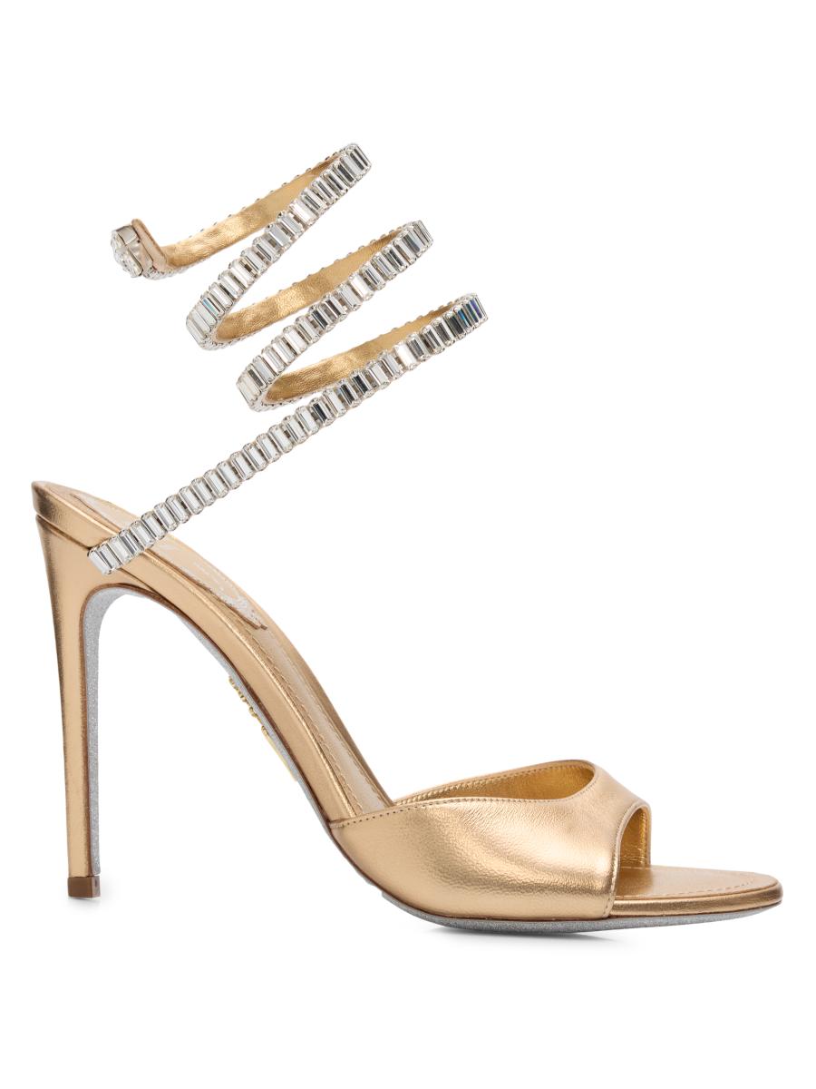 Rene Caovilla 110MM Embellished Wrap Leather Sandals | Saks Fifth
