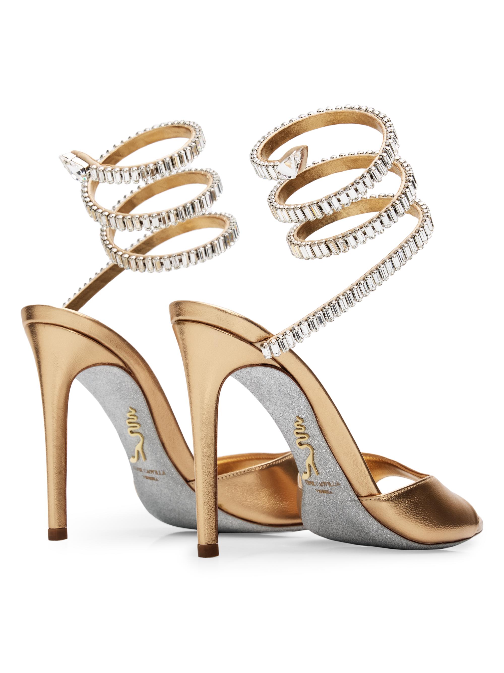 Rene Caovilla 110MM Embellished Wrap Leather Sandals | Saks Fifth