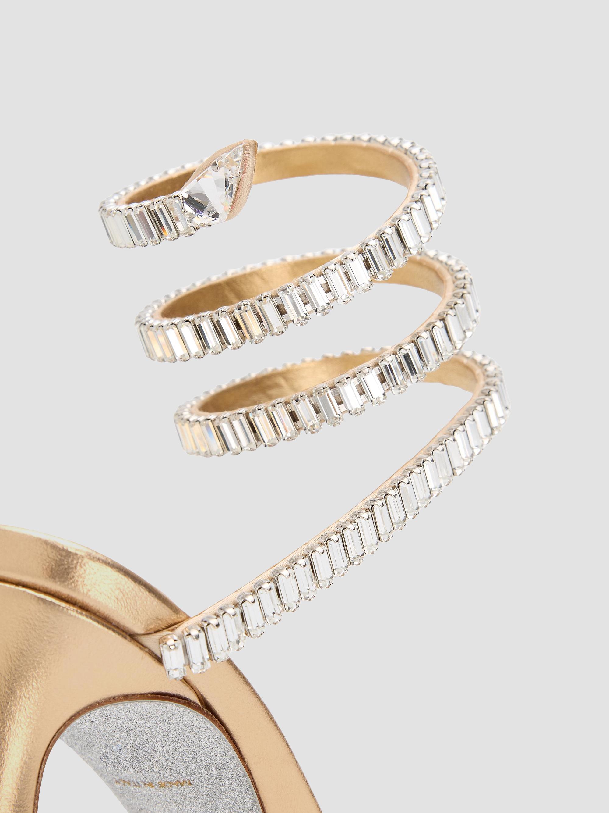 Rene Caovilla 110MM Embellished Wrap Leather Sandals | Saks Fifth