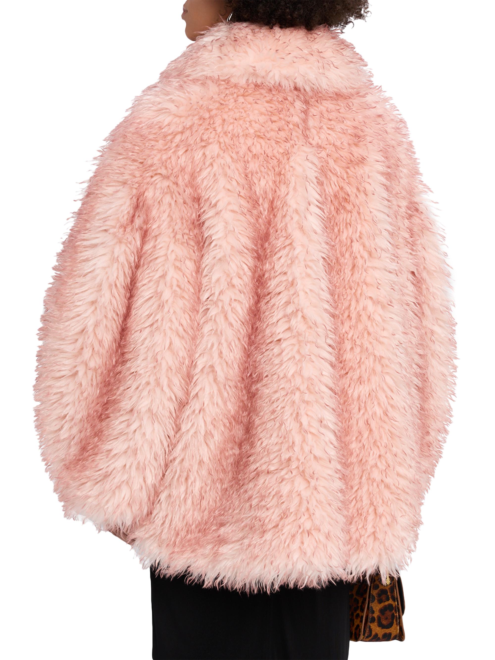 Ganni Faux-Fur Double-Breasted Coat | Saks Fifth Avenue