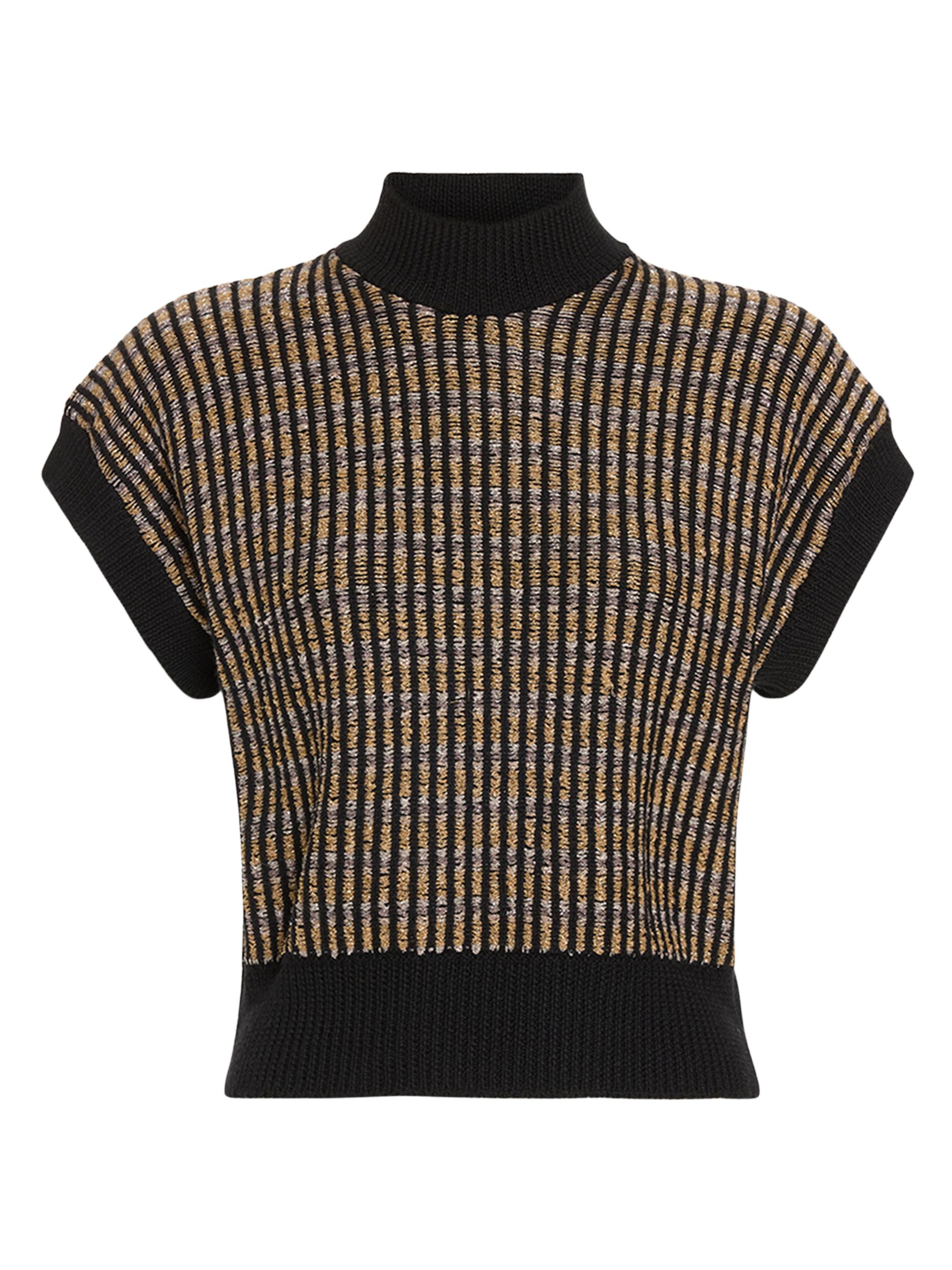 Ramy Brook Women's Hannah Metallic Rib-Knit Top - Gold