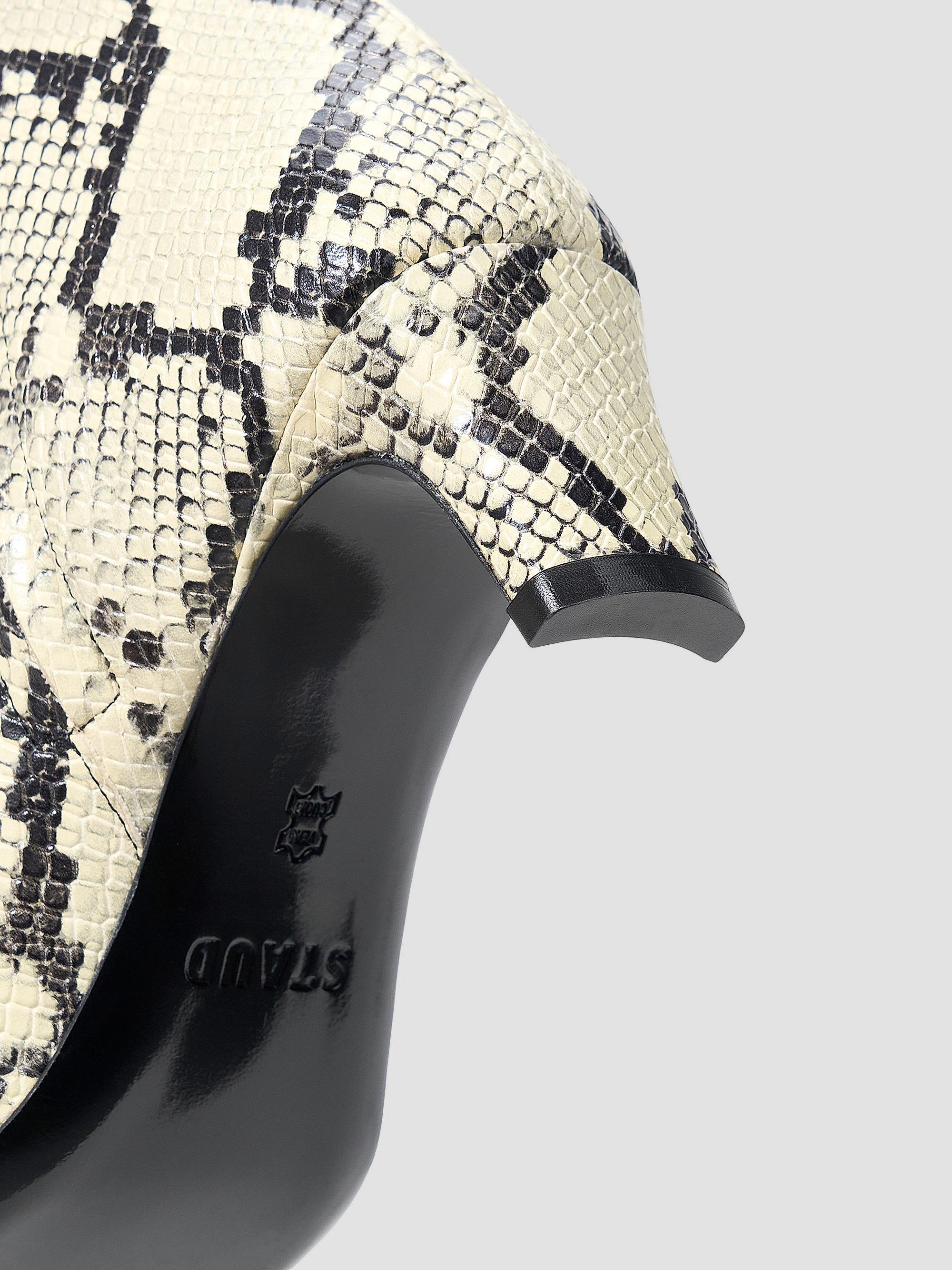 STAUD Wally 55MM Snake-Embossed Leather Ankle Boots | Saks Fifth