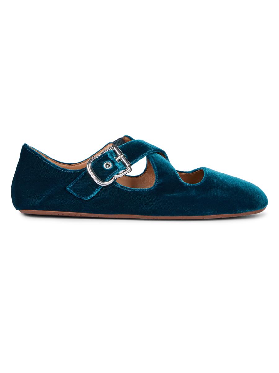 ALAIA VELVET LAMBミニスカート Alaïa Velvet Crisscross Ballet Flats | Saks Fifth Avenue