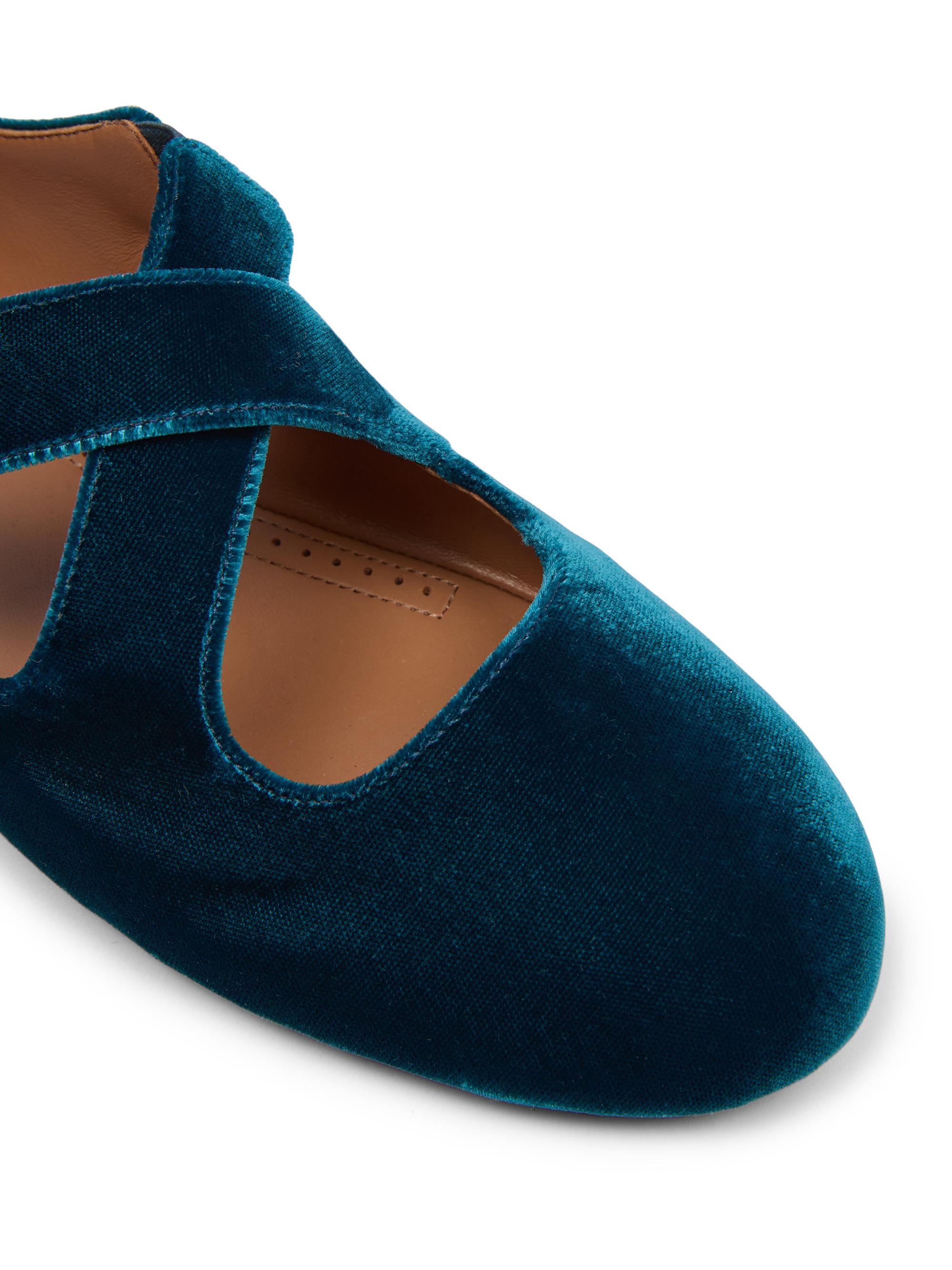 Alaïa Velvet Crisscross Ballet Flats | Saks Fifth Avenue