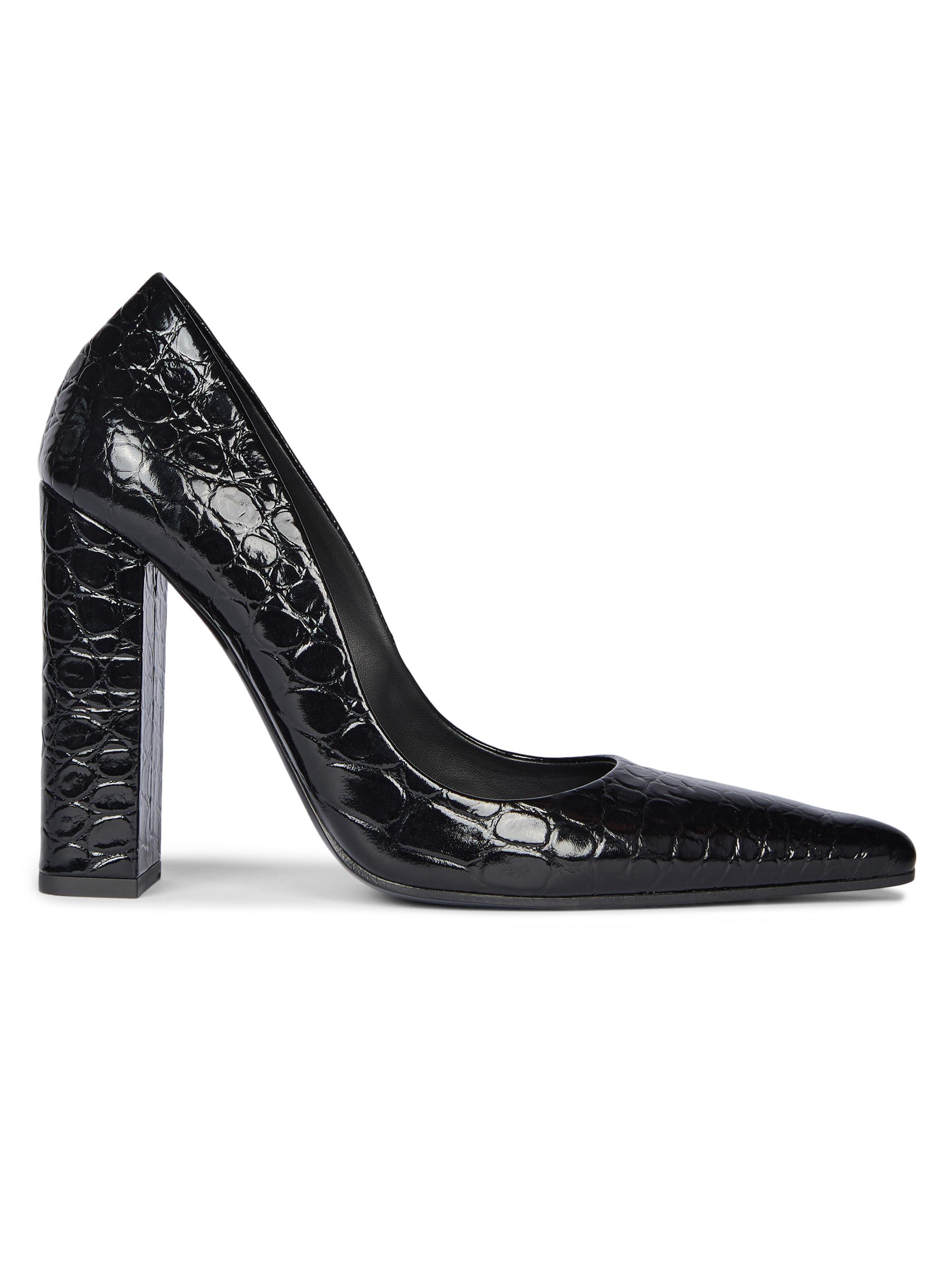 Alaïa Women's 90MM Croc-Embossed Leather Pumps - Noir