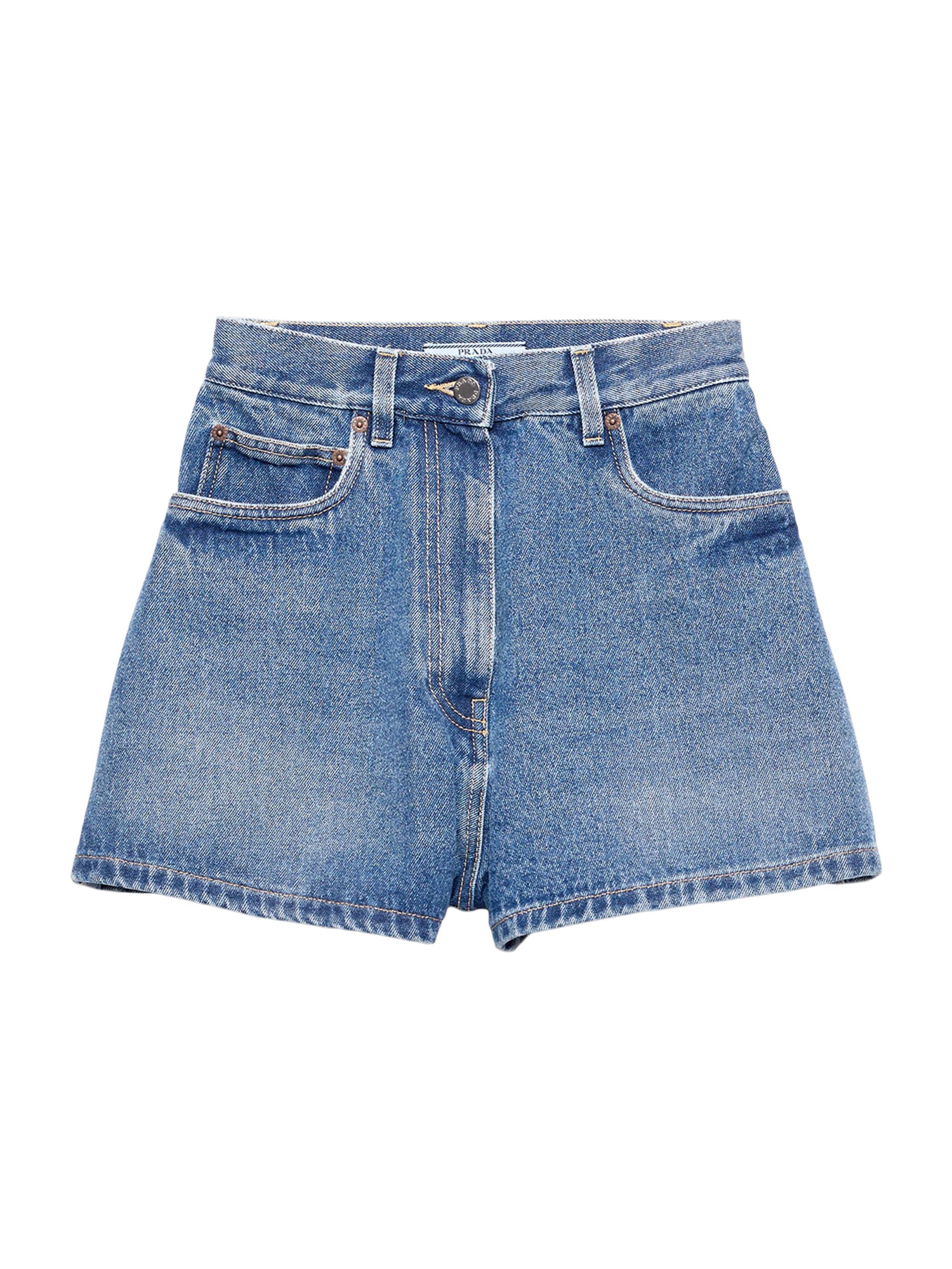 PRADA ビジュー付きデニムショートパンツ Prada Denim Shorts | Saks Fifth Avenue