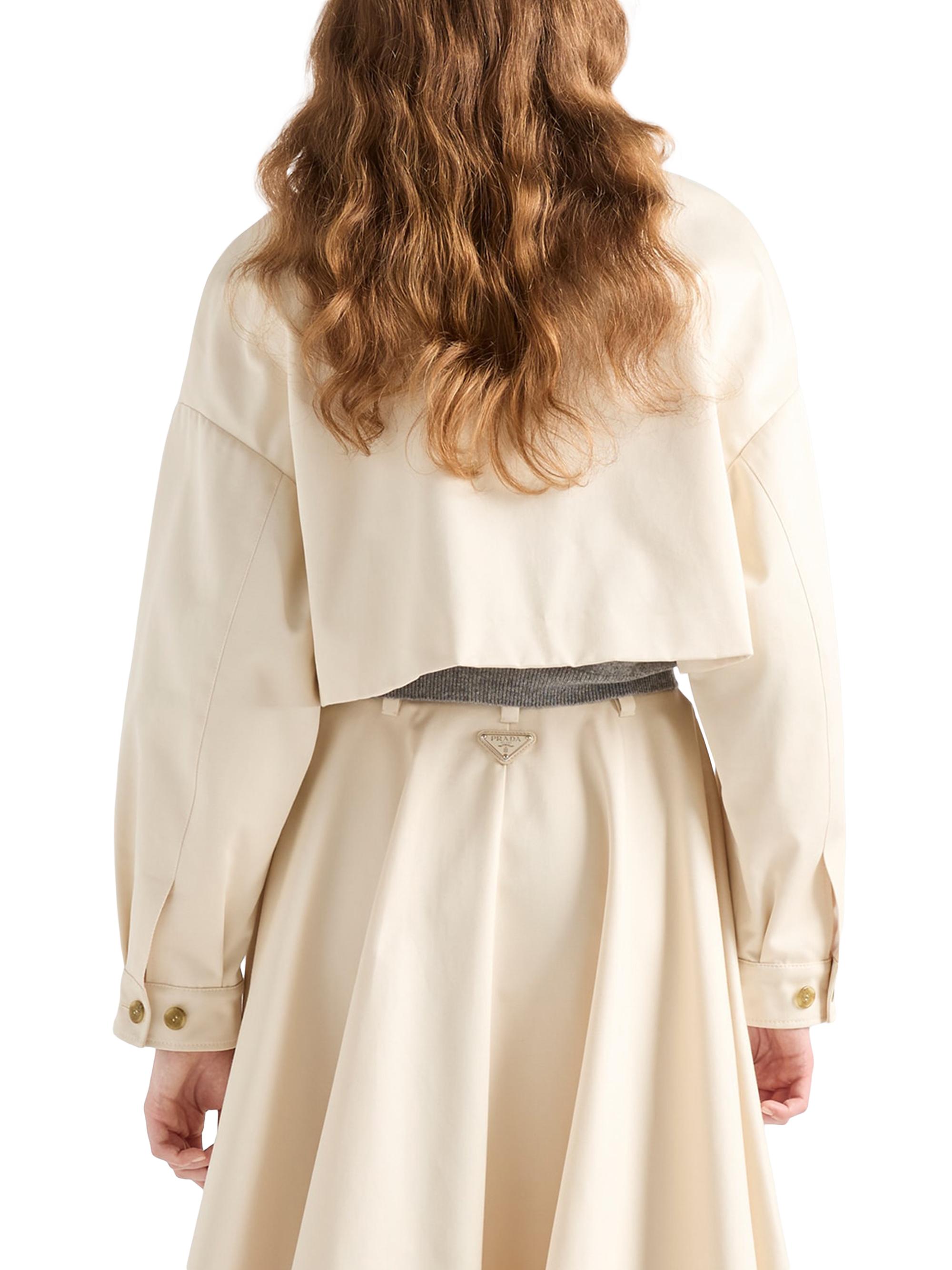 美品【 PRADA 】 シルク混ジャケット 42 光沢ベージュ ギャザー襟 開襟 美品【 PRADA 】 シルク混ジャケット 42 光沢ベージュ ギャザー襟 開襟