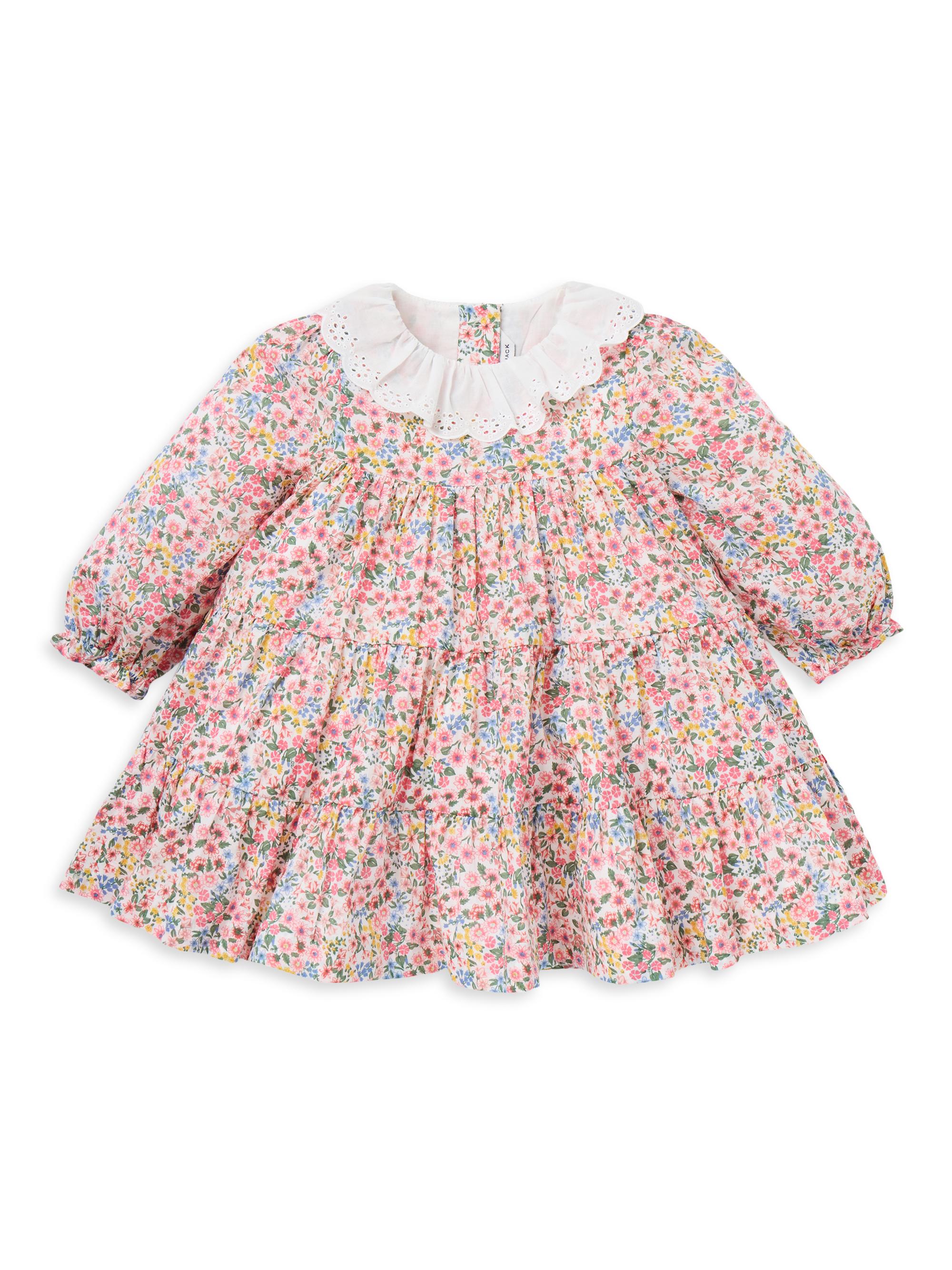 Janie and Jack Baby Girl's Floral Batiste Dress 12 Months