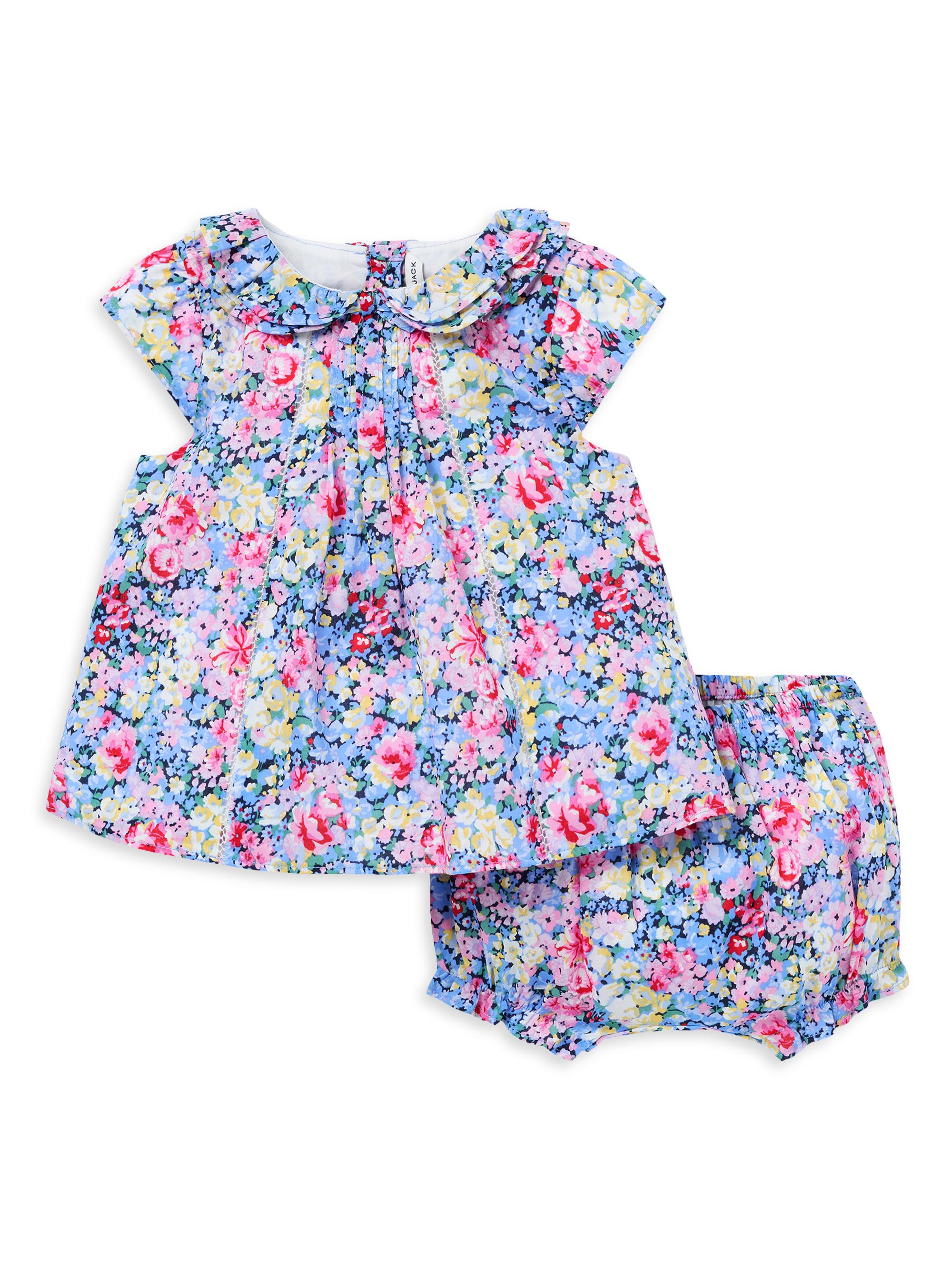 Janie and Jack Baby's Floral Ruffle Collar Top & Bloomers Set 3 Months