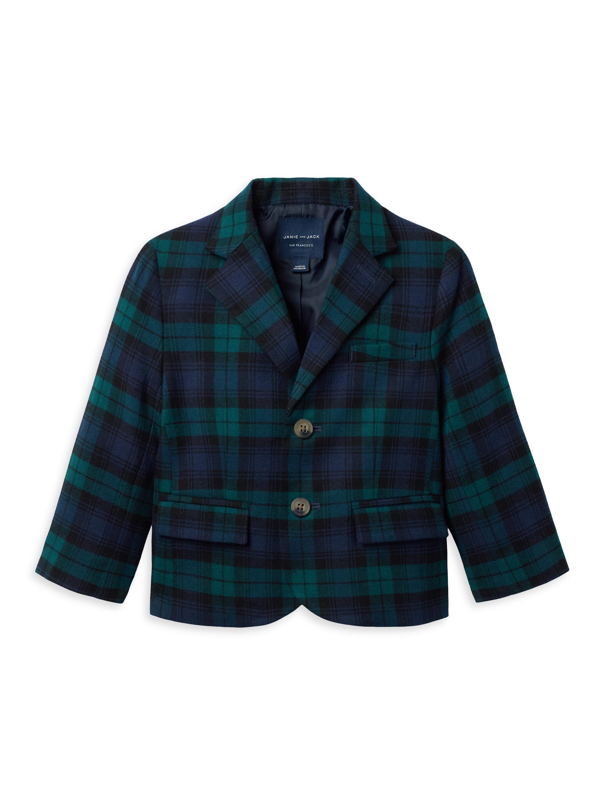 Janie and Jack Baby's, Little Boy's & Boy's Plaid Blazer