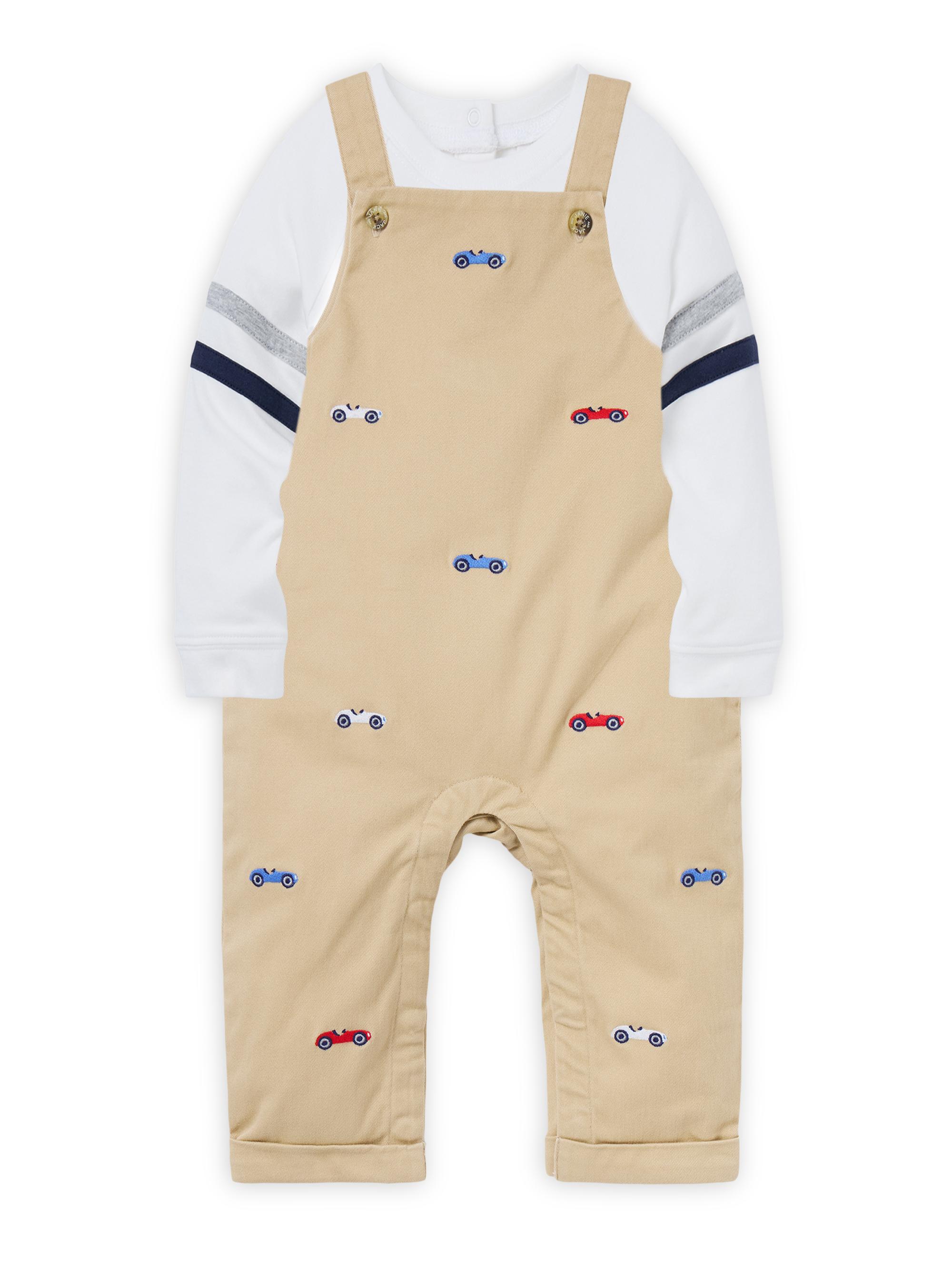Janie and Jack Baby Boy's Race Car Bodysuit & Overall Set 6 Months