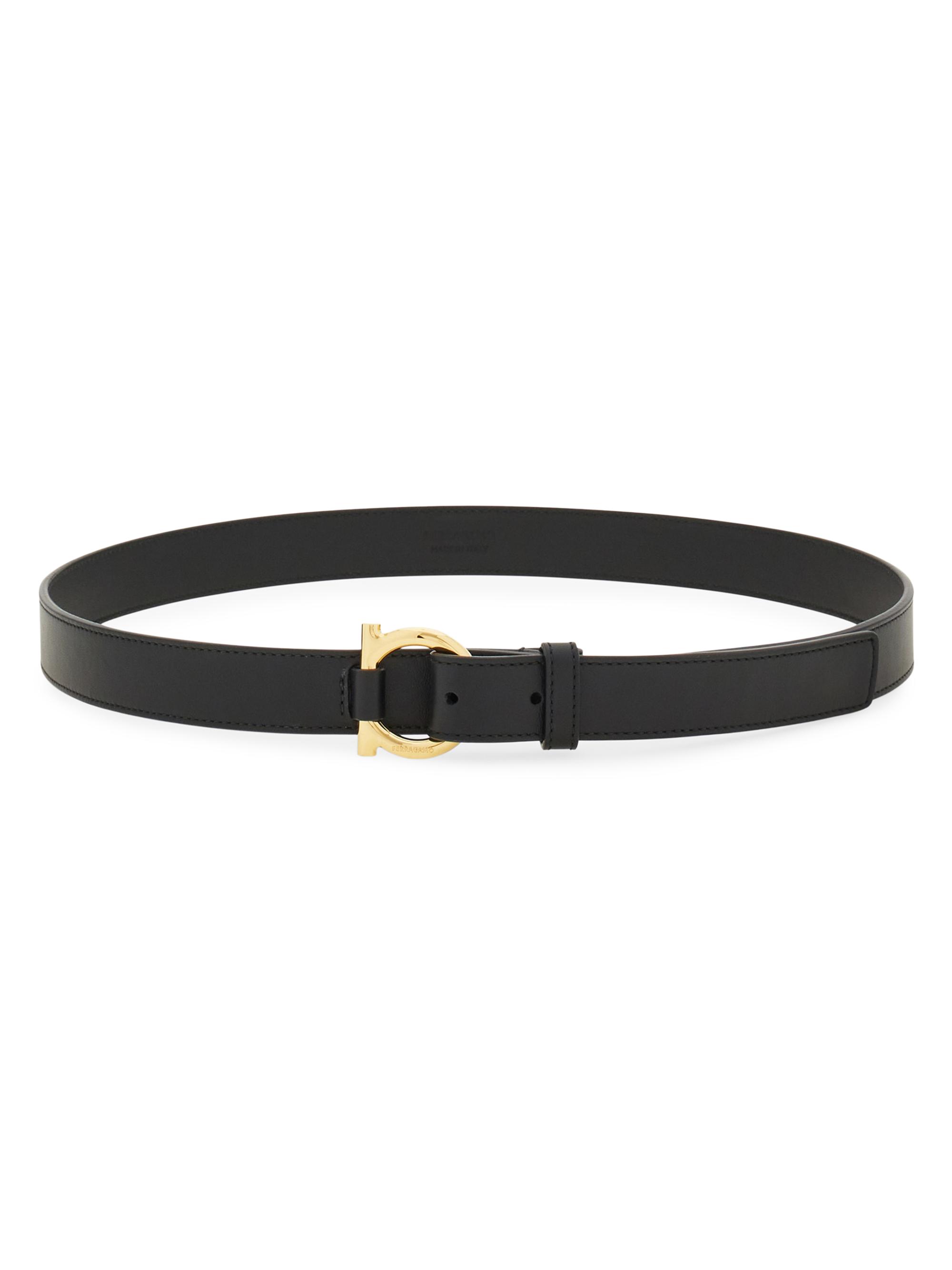 FERRAGAMO Women's Donna Leather Belt - Nero