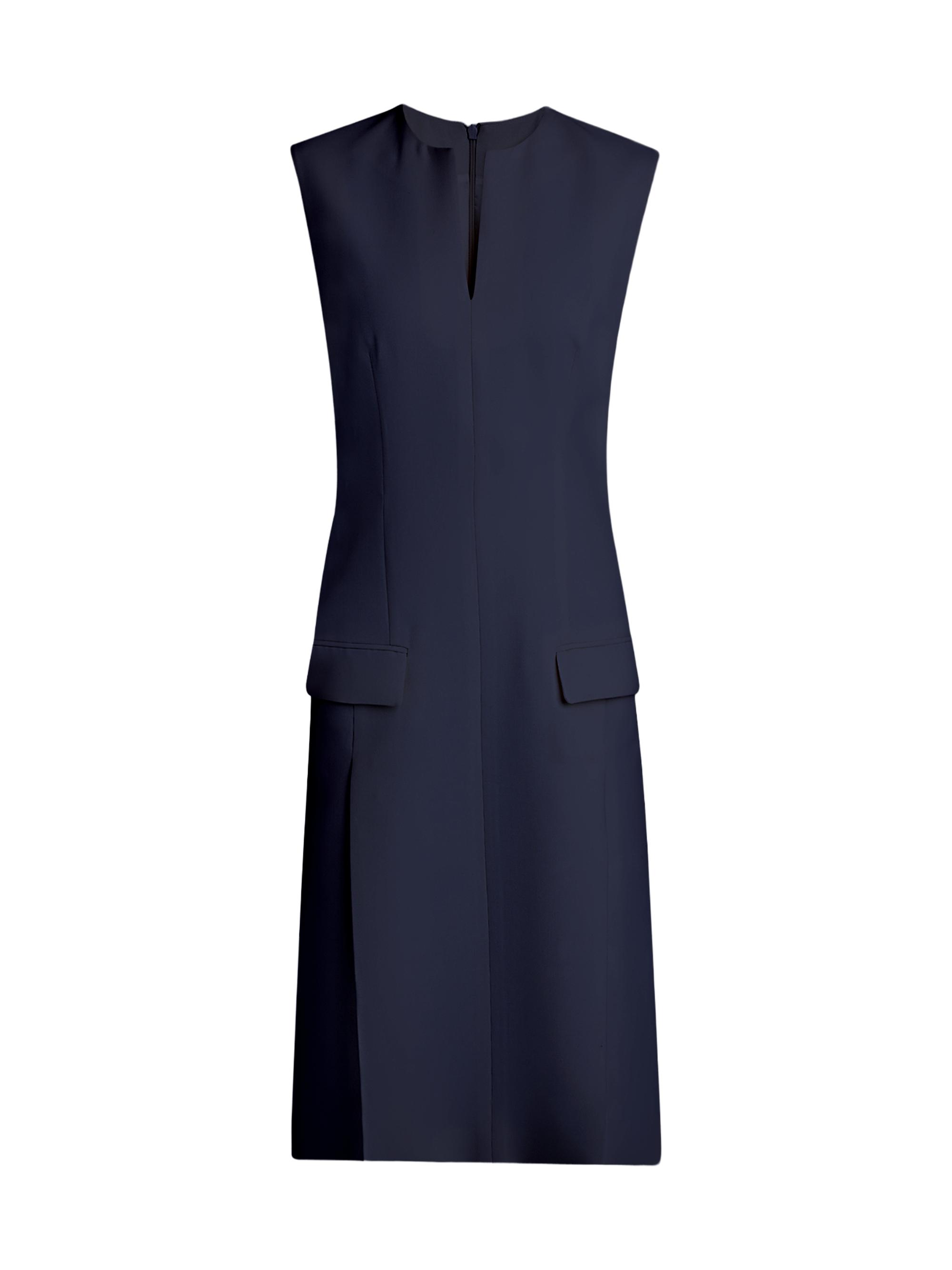 FERRAGAMO Women's Wool Sheath Midi-Dress - New Navy