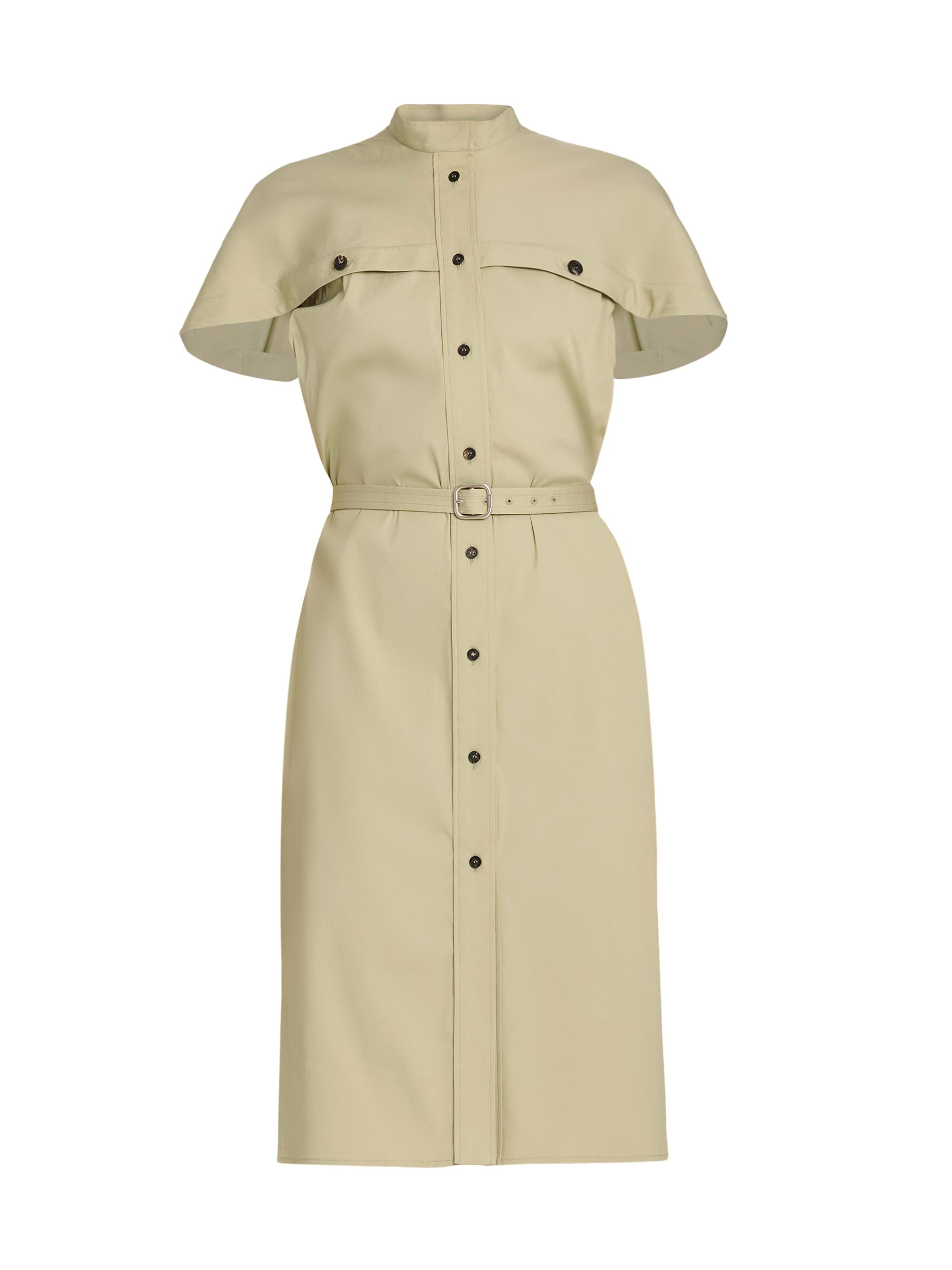 FERRAGAMO Women's Poplin Storm Flap Shirtdress - Burnt Sage