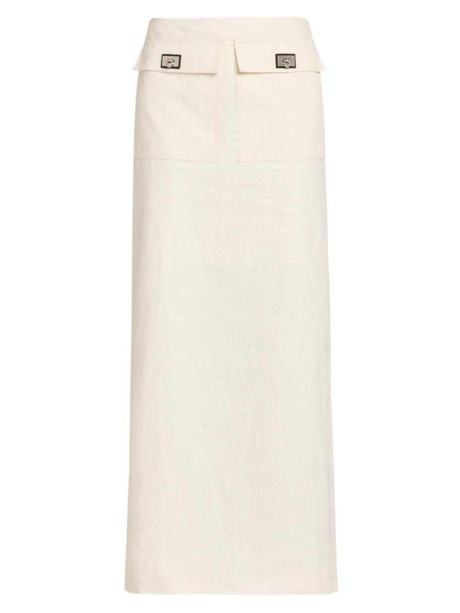 Ferragamo Women's Linen Maxi Skirt