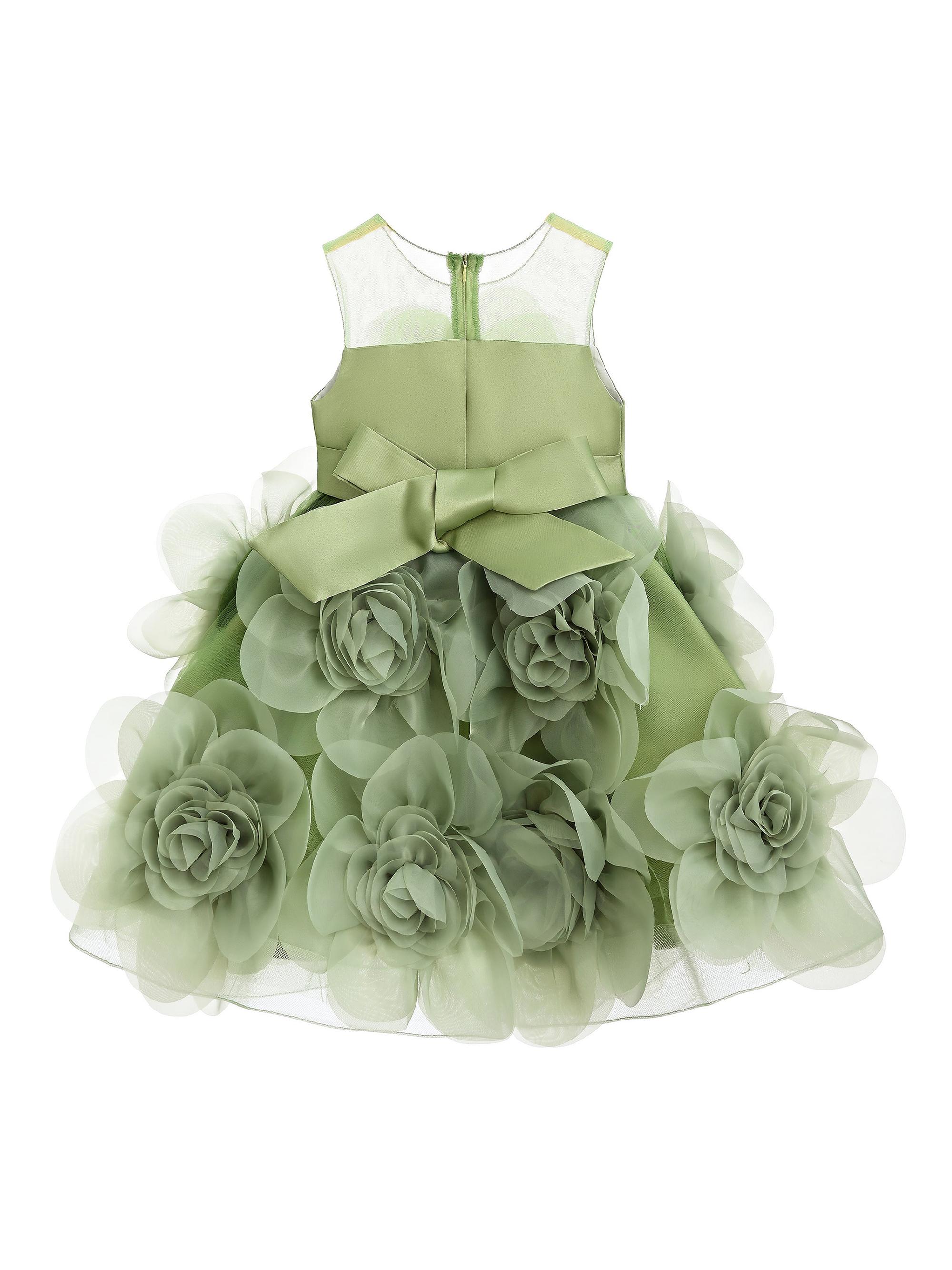 flowering garden tree green mini dress Sophie Sage Green Floral Mini Dress - Size XS - 3XL - Euro Summer Dress main image 1